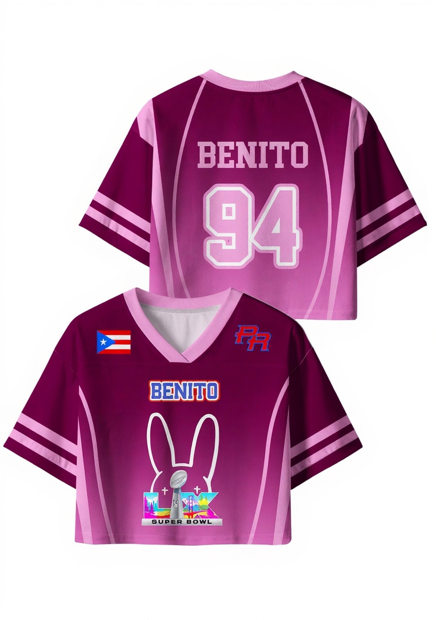 Purple Bunny Head Y2K Sport Jersey Shirts
