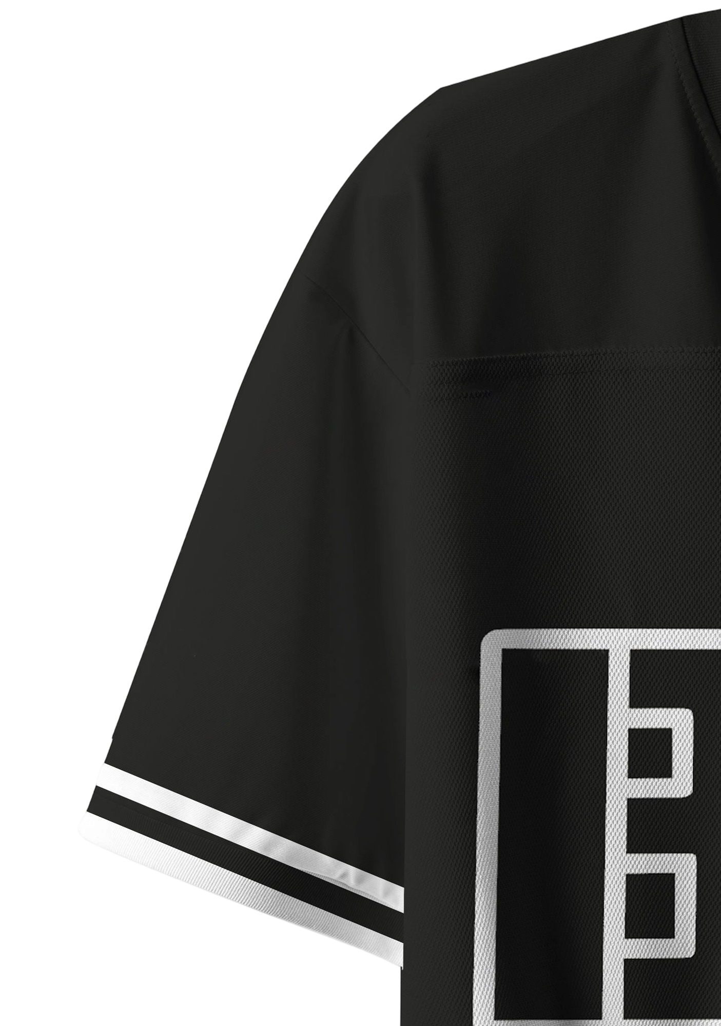 Y2K BTS Black Cropped Mesh Jersey Shirt