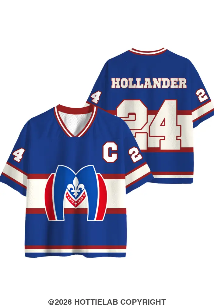 Quebec Hockey Captain Color Block Mesh Short Sleeve Jersey