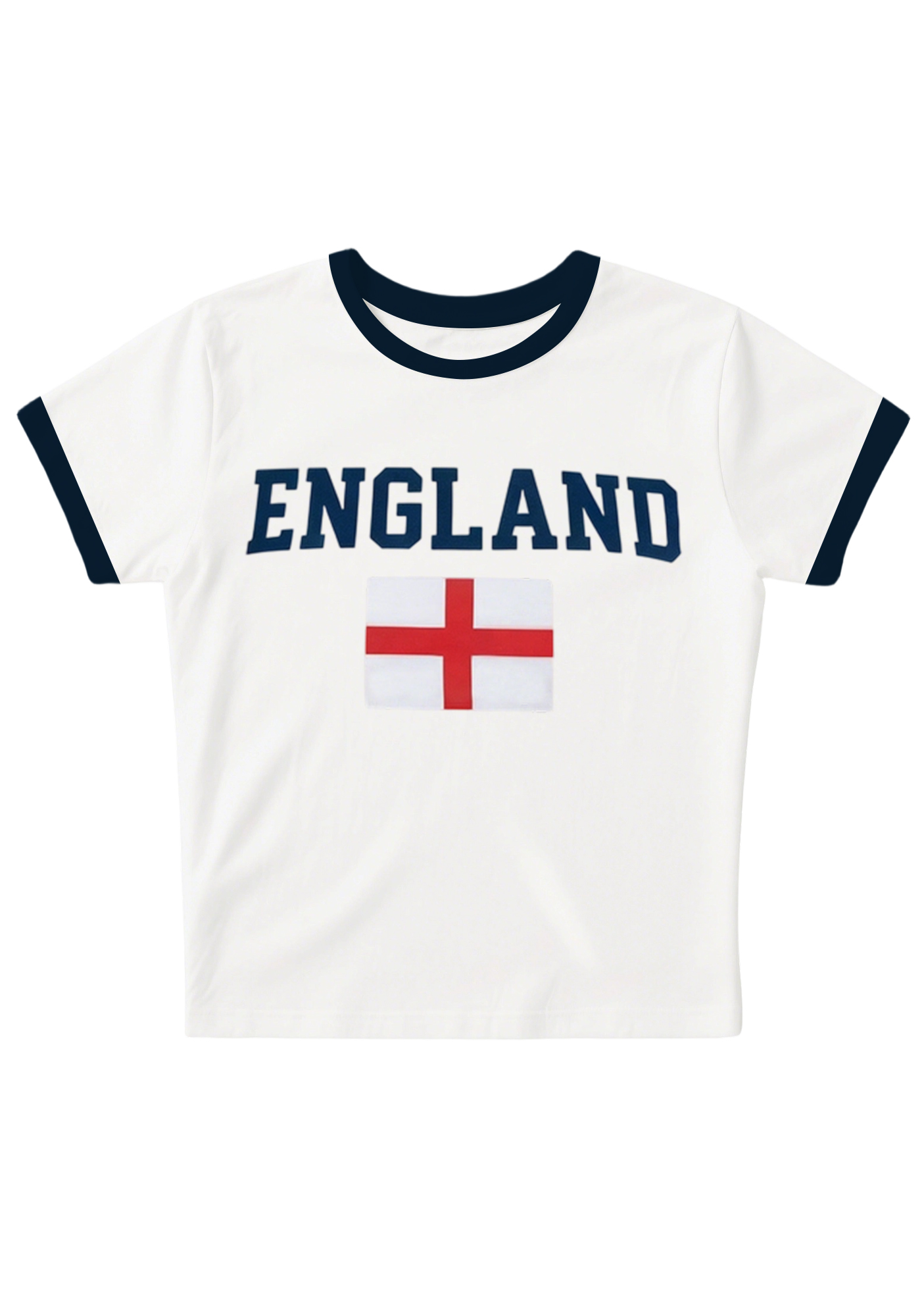 England Flag 90s Retro Y2K Baby Tee