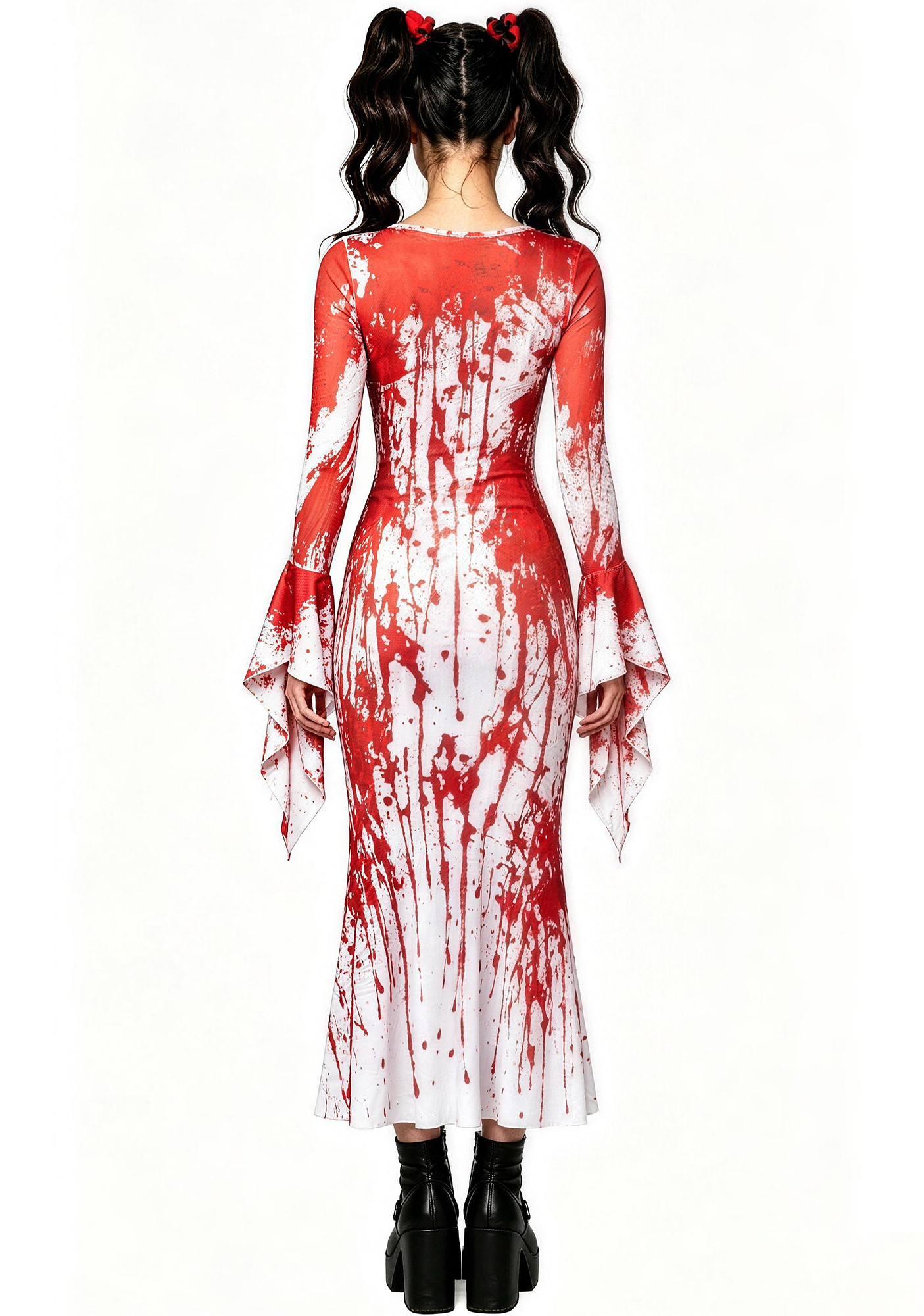 Bloody Splash Mermaid Maxi Halloween Dress