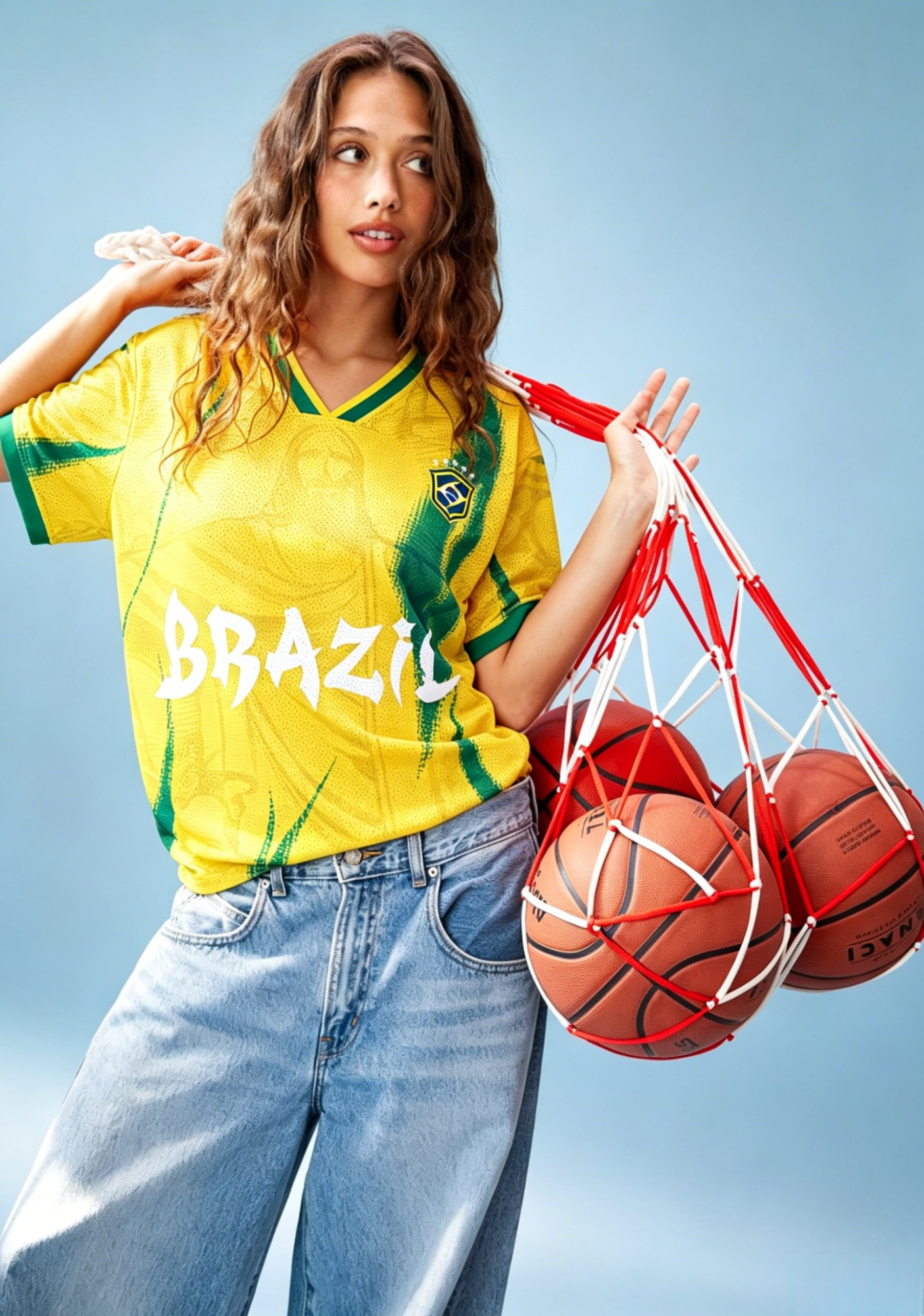 Brazil Christ the Redeemer Retro Mesh Jersey Shirts