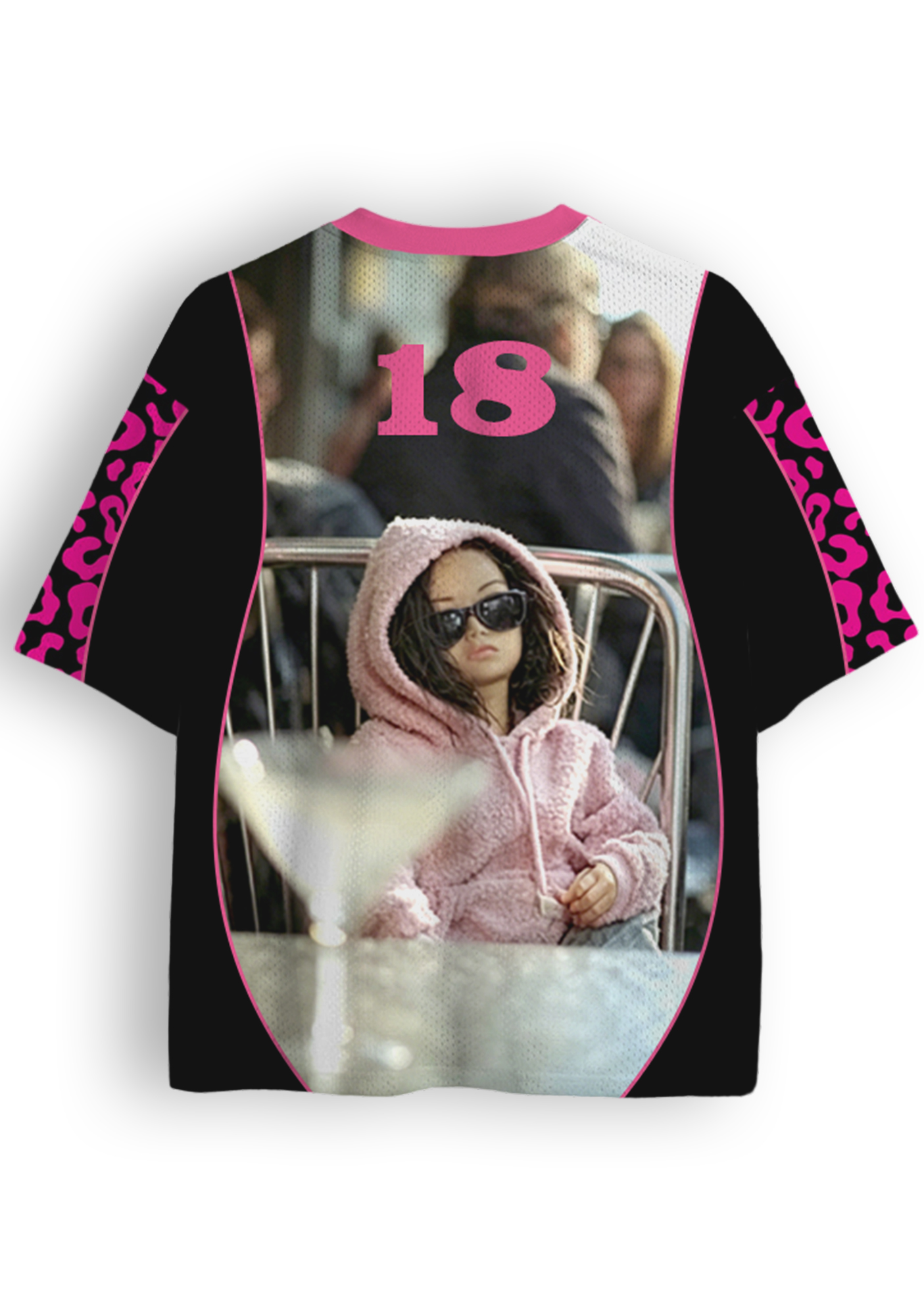 Y2K Cool Doll Pink Leopard Jersey Shirts