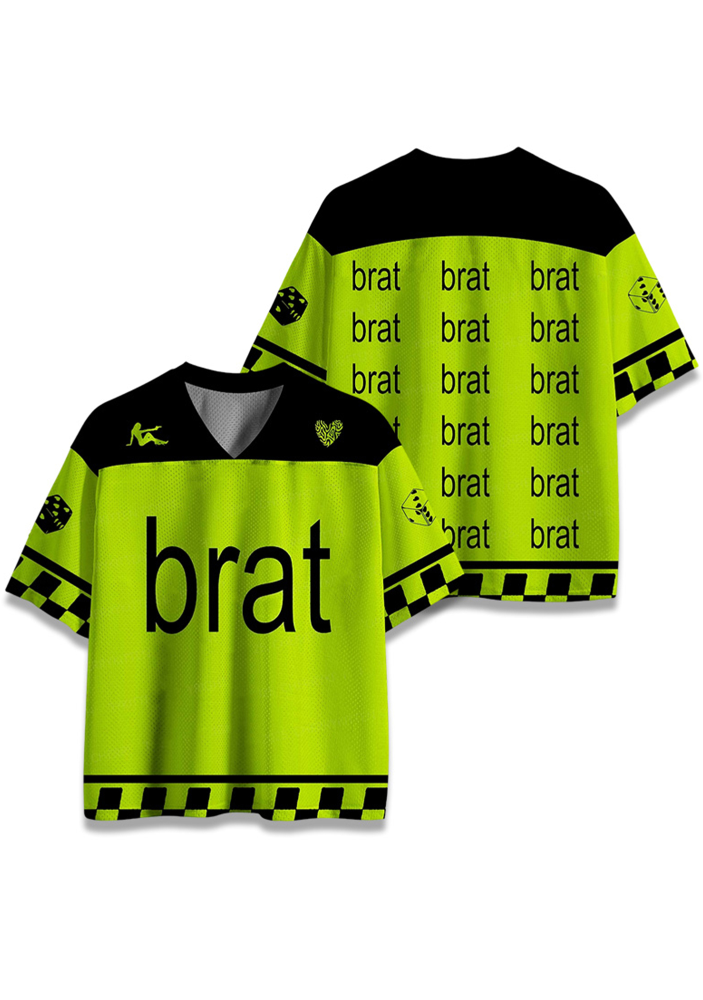 Brat Y2K Crop Sport Jersey Shirts
