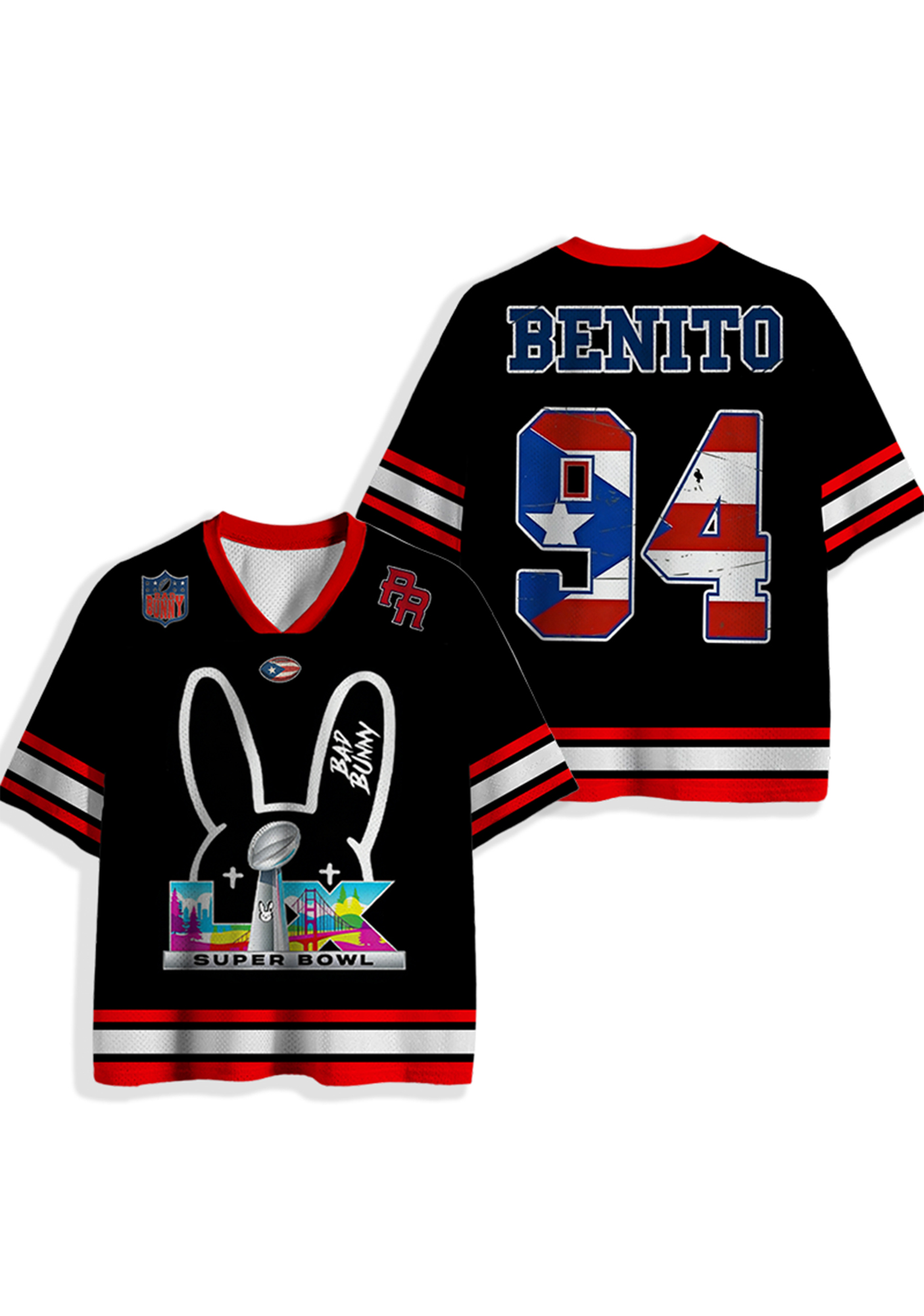 Bad Bunny Y2K Crop Sport Jersey Shirts