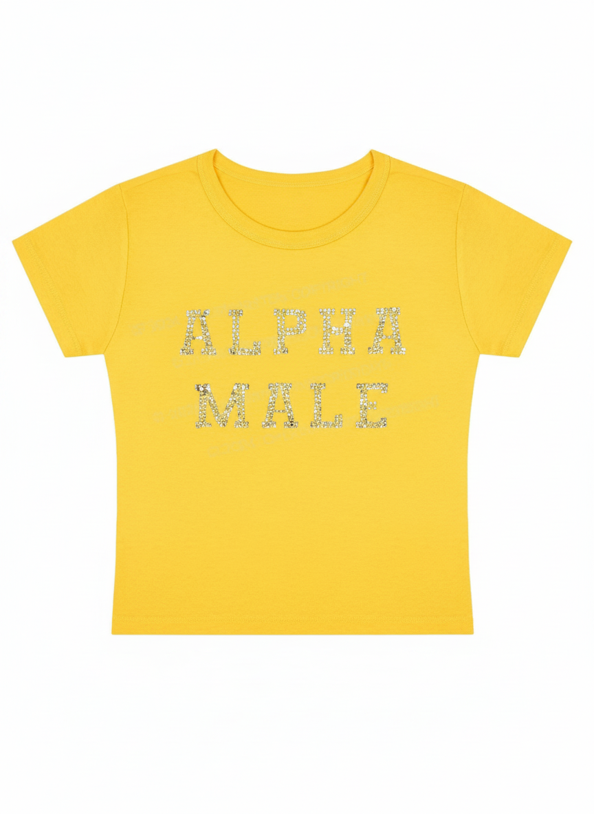 Alpha Male Y2K Baby Tee