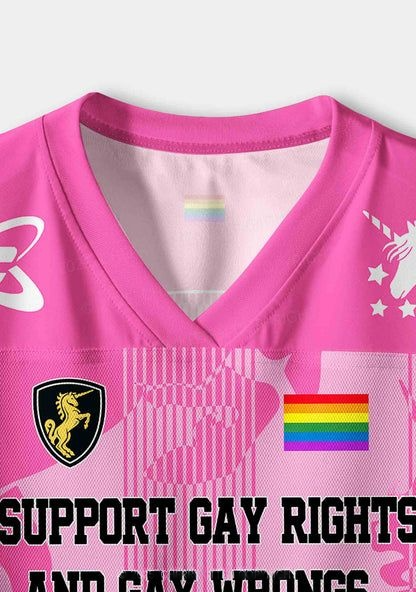 I Support Gay Rights Pride Y2K Crop Sport Jersey Shirts