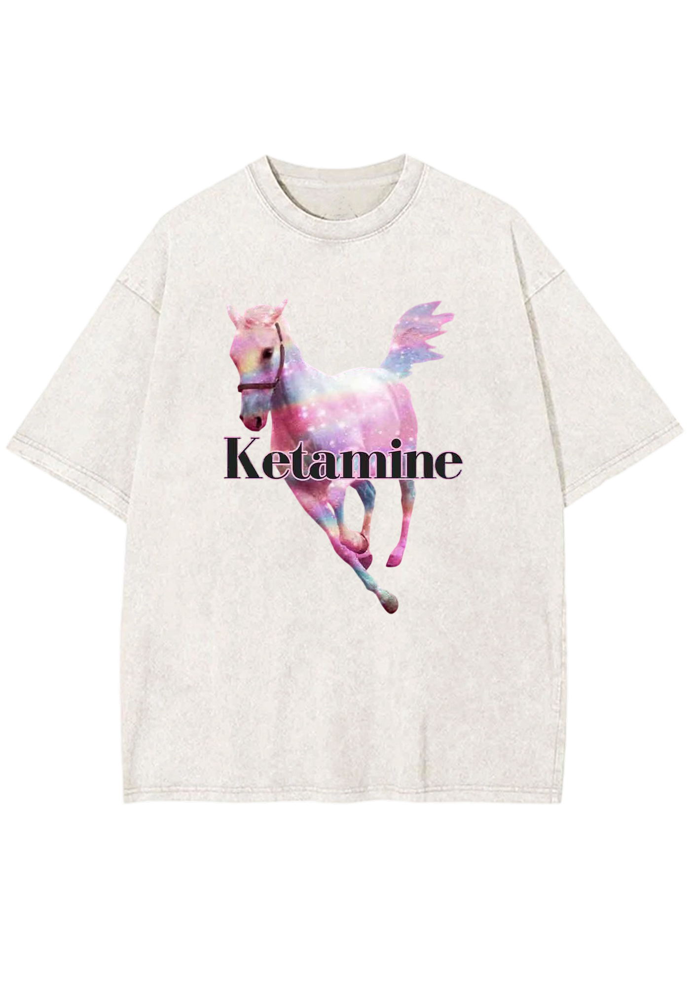 Ketamine Horse Y2K Washed Tee
