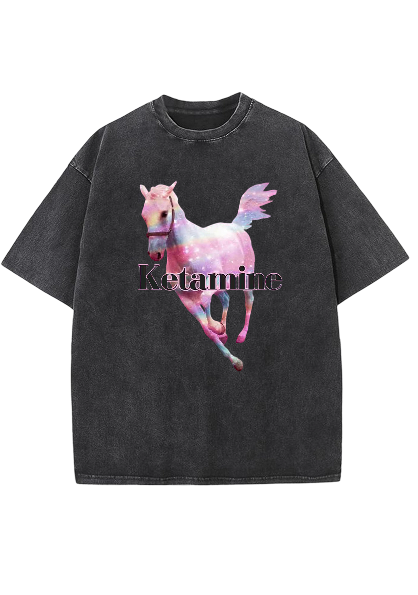 Ketamine Horse Y2K Washed Tee