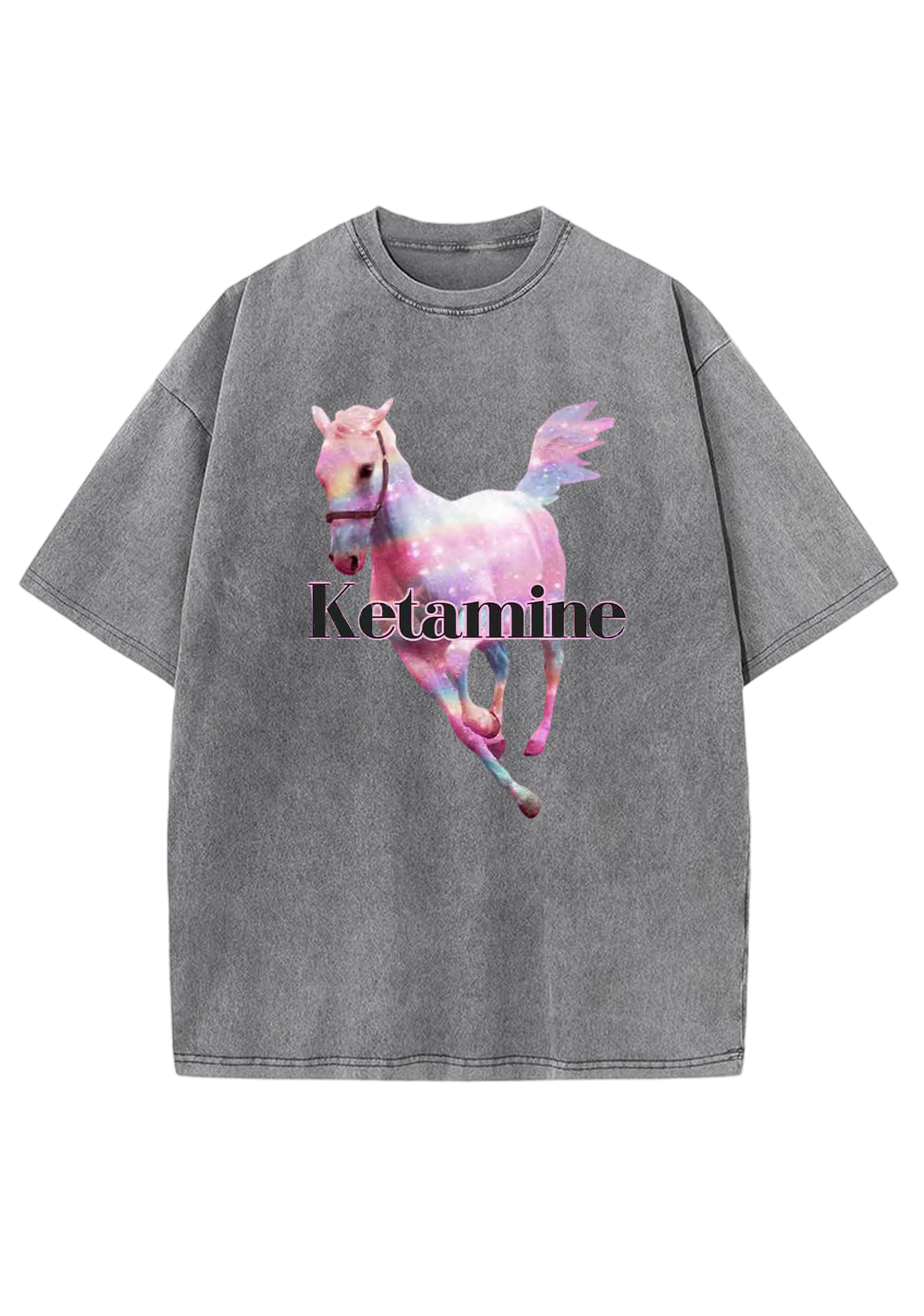 Ketamine Horse Y2K Washed Tee