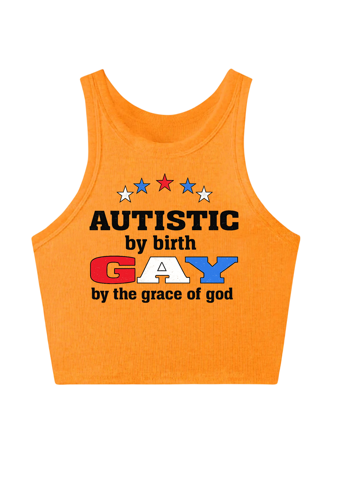 Autistic By Birth Gay Y2K Crop Tank Top