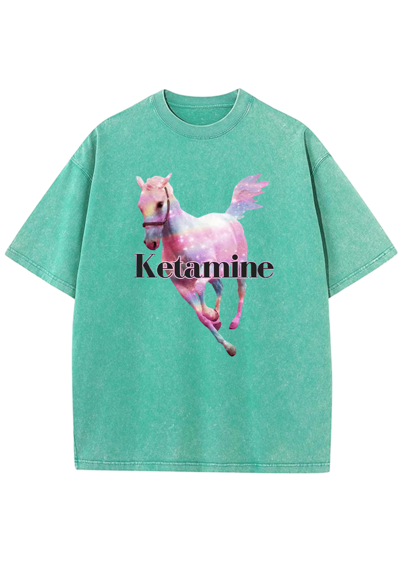 Ketamine Horse Y2K Washed Tee
