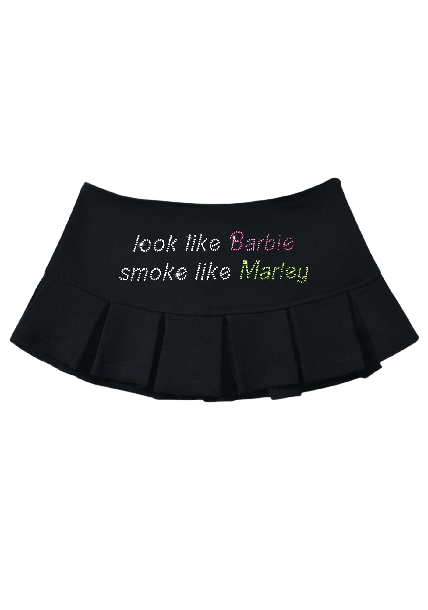Look Like Barbie Smoke Like Marley Y2K Mini Pleated Skirts