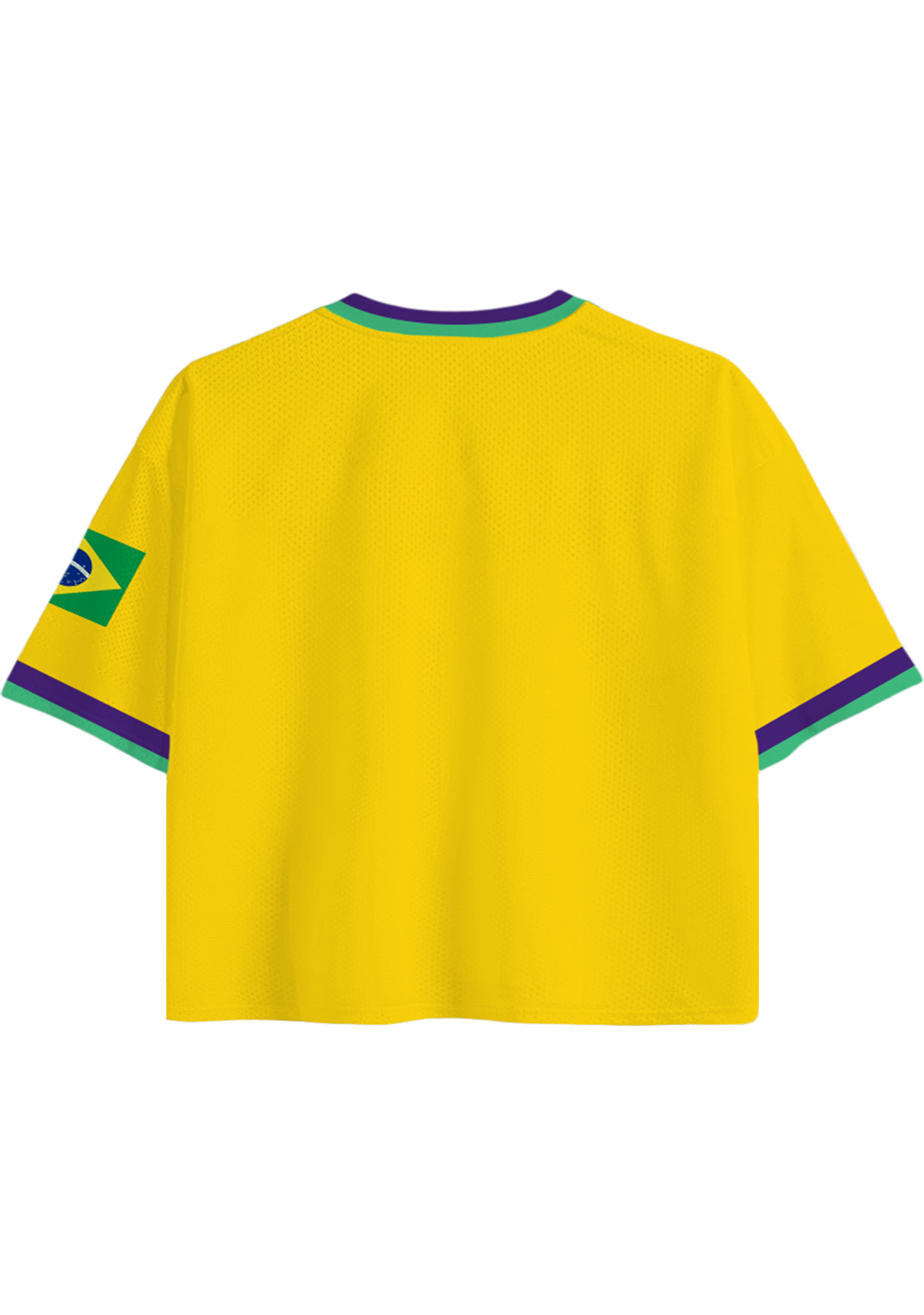  Brazil Game Day Cropped Jersey Shirt