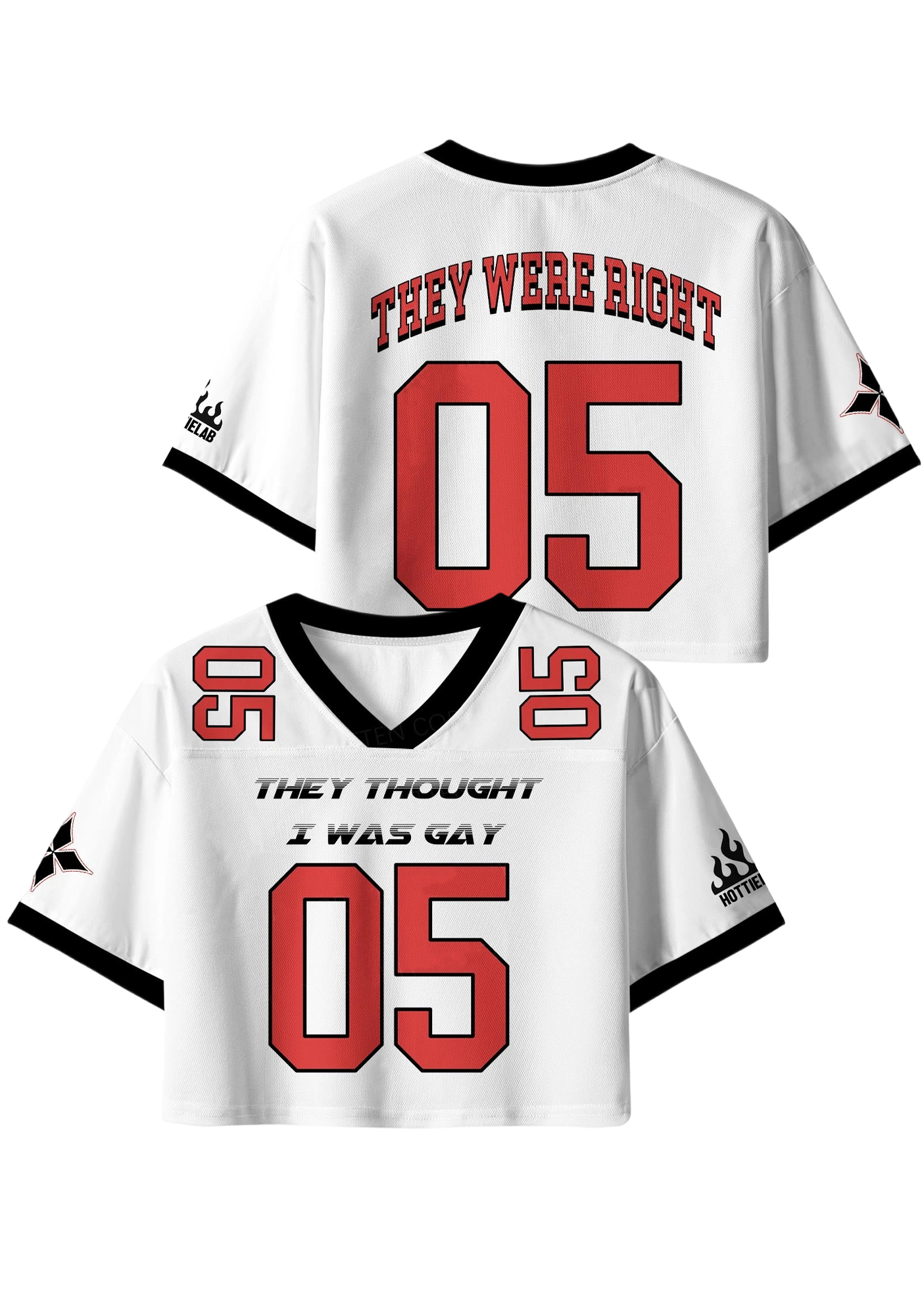 I Was Gay Y2K Crop Sport Jersey Shirts