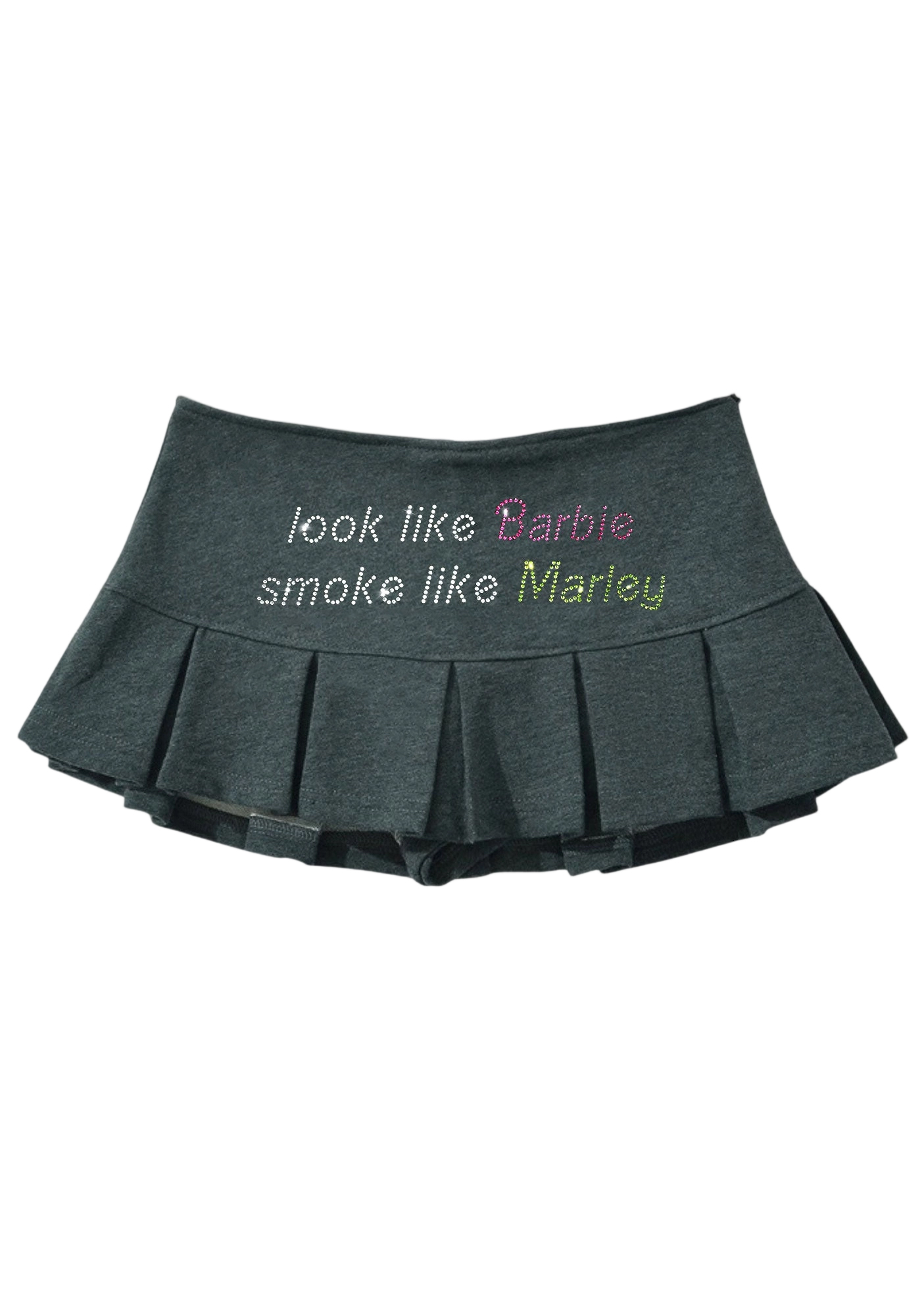 Look Like Barbie Smoke Like Marley Y2K Mini Pleated Skirts