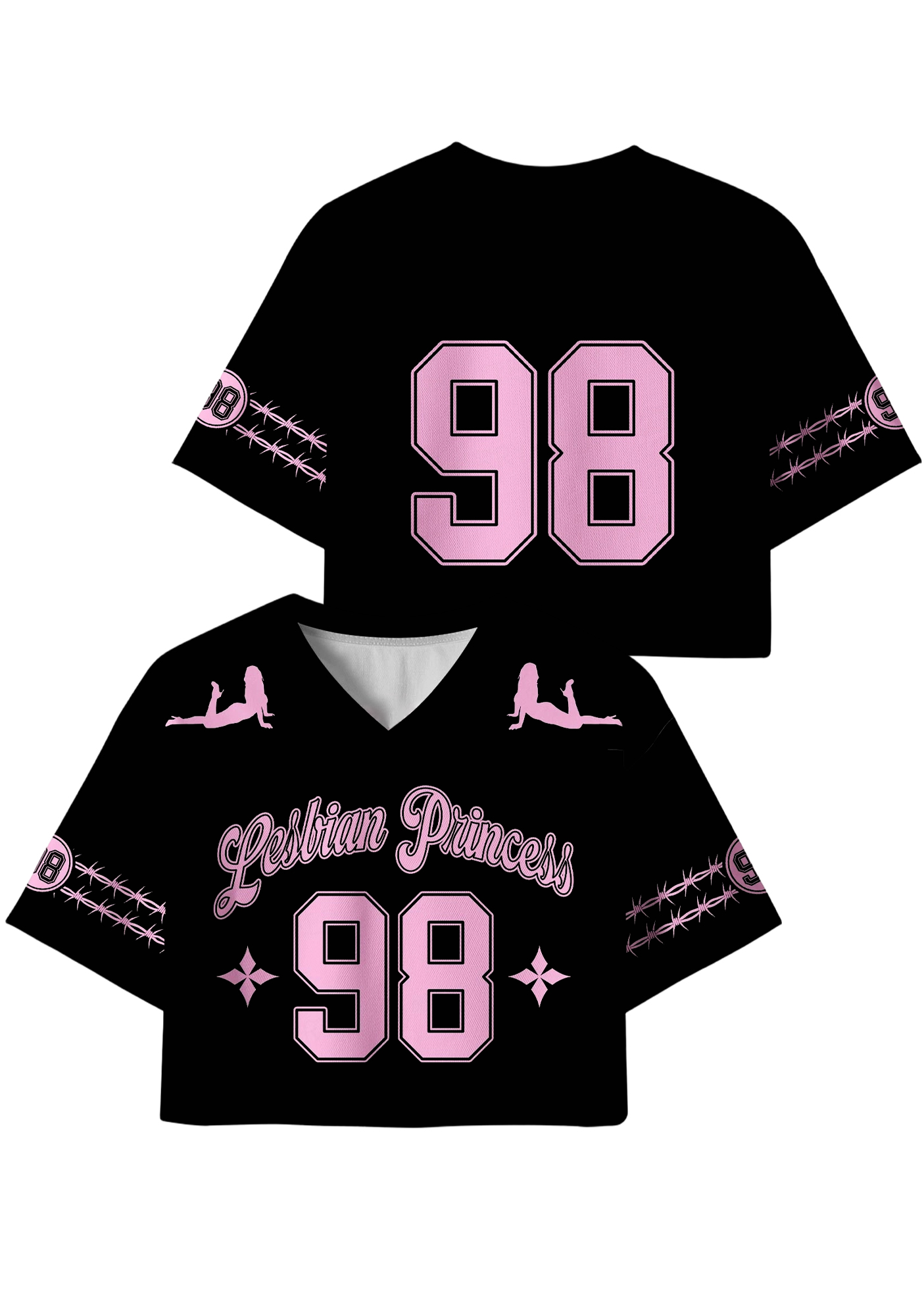 Leslian Y2K Crop Sport Jersey Shirts