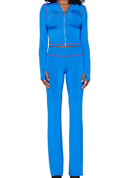 Baddie Style Slim Fit 2 Piece Y2K Zip Up Tracksuit