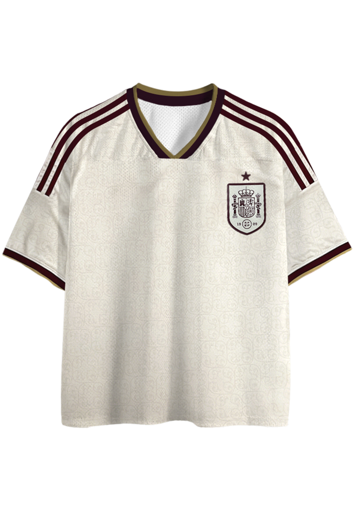 Minimal Print Spain National Team Mesh Jersey Shirts