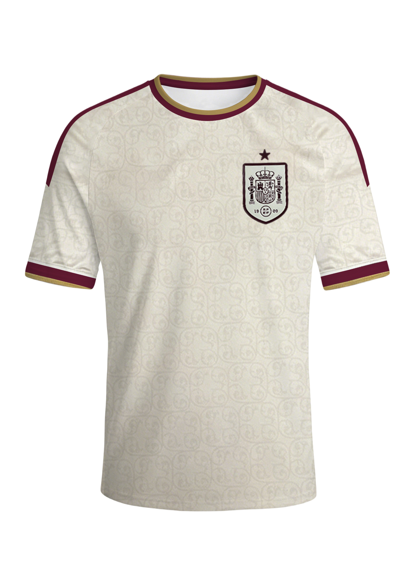 Men's Minimal Print Spain National Team Jersey Shirts