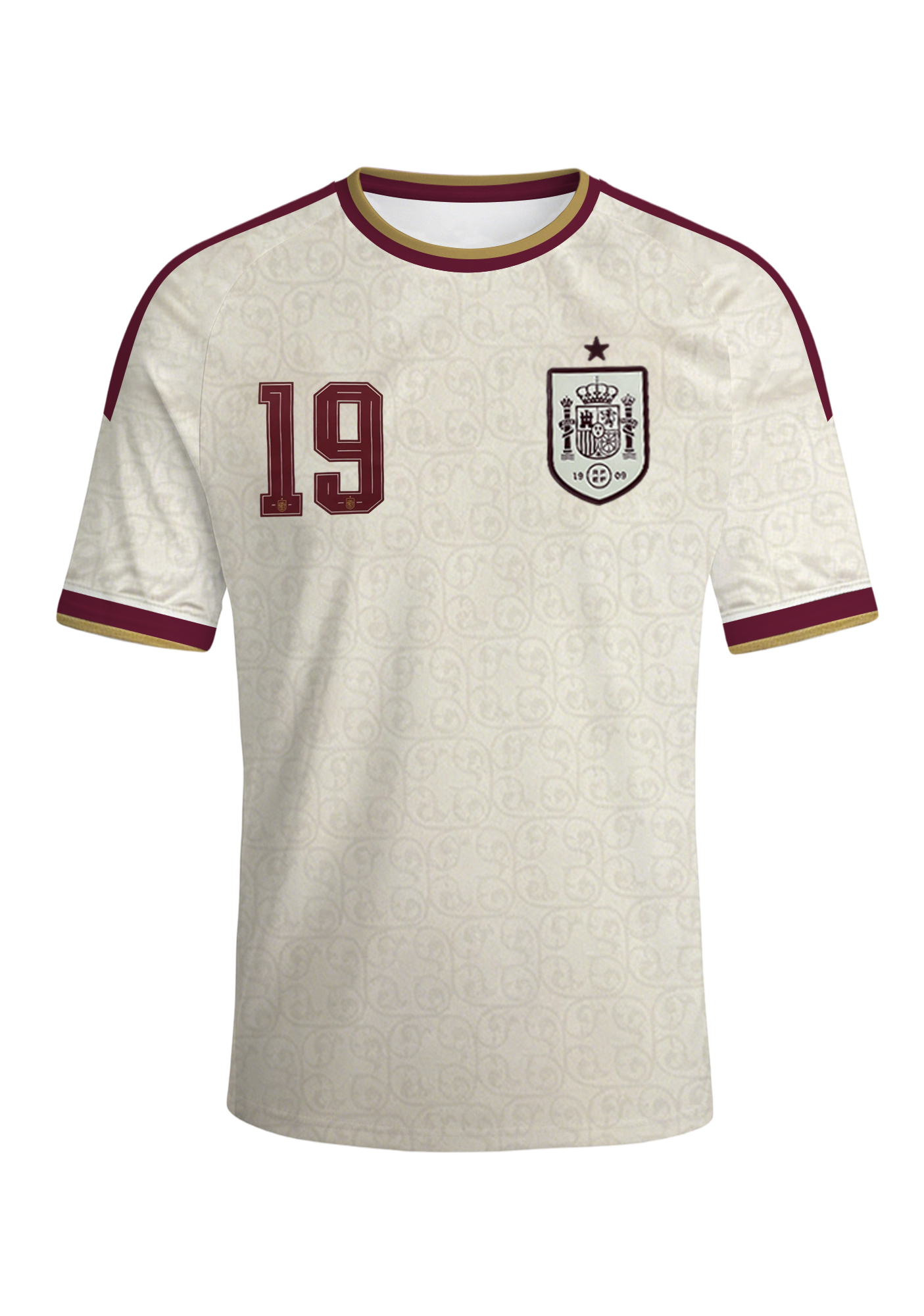 Men's Spain #19 Monogram Jersey Shirts