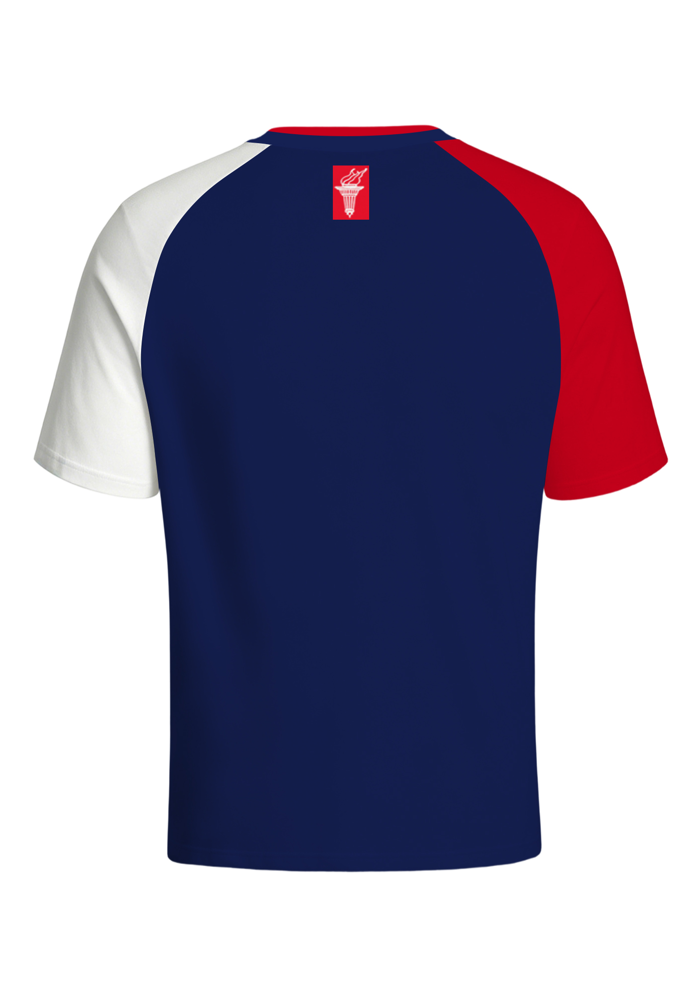 Men's Red White Blue Split Panel Jersey Shirts