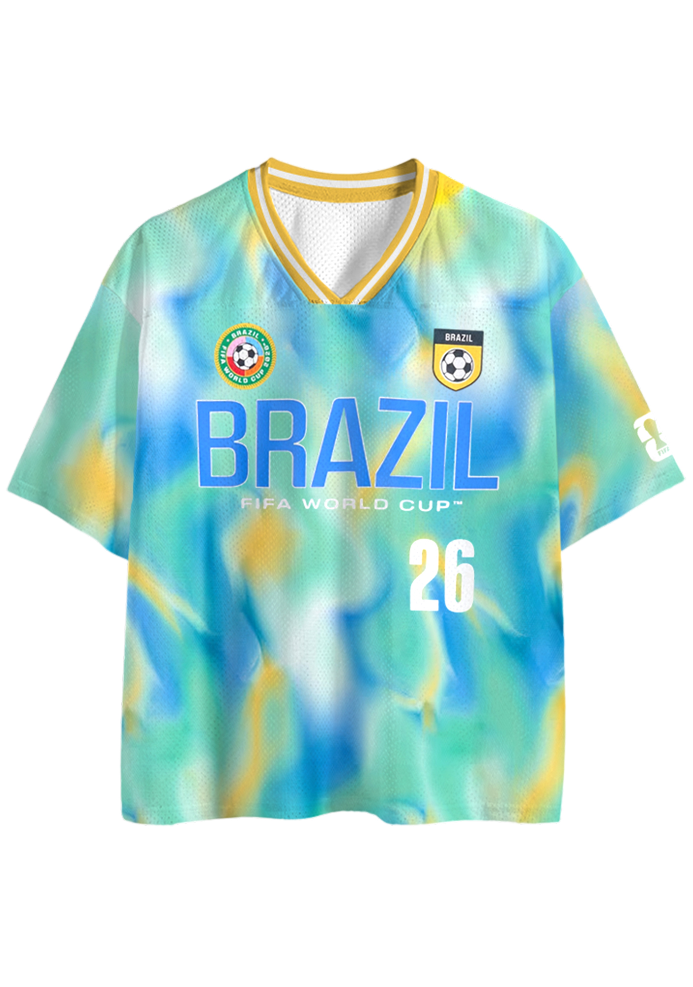 Brazil National Team Tie Dye Mesh Jersey Shirts