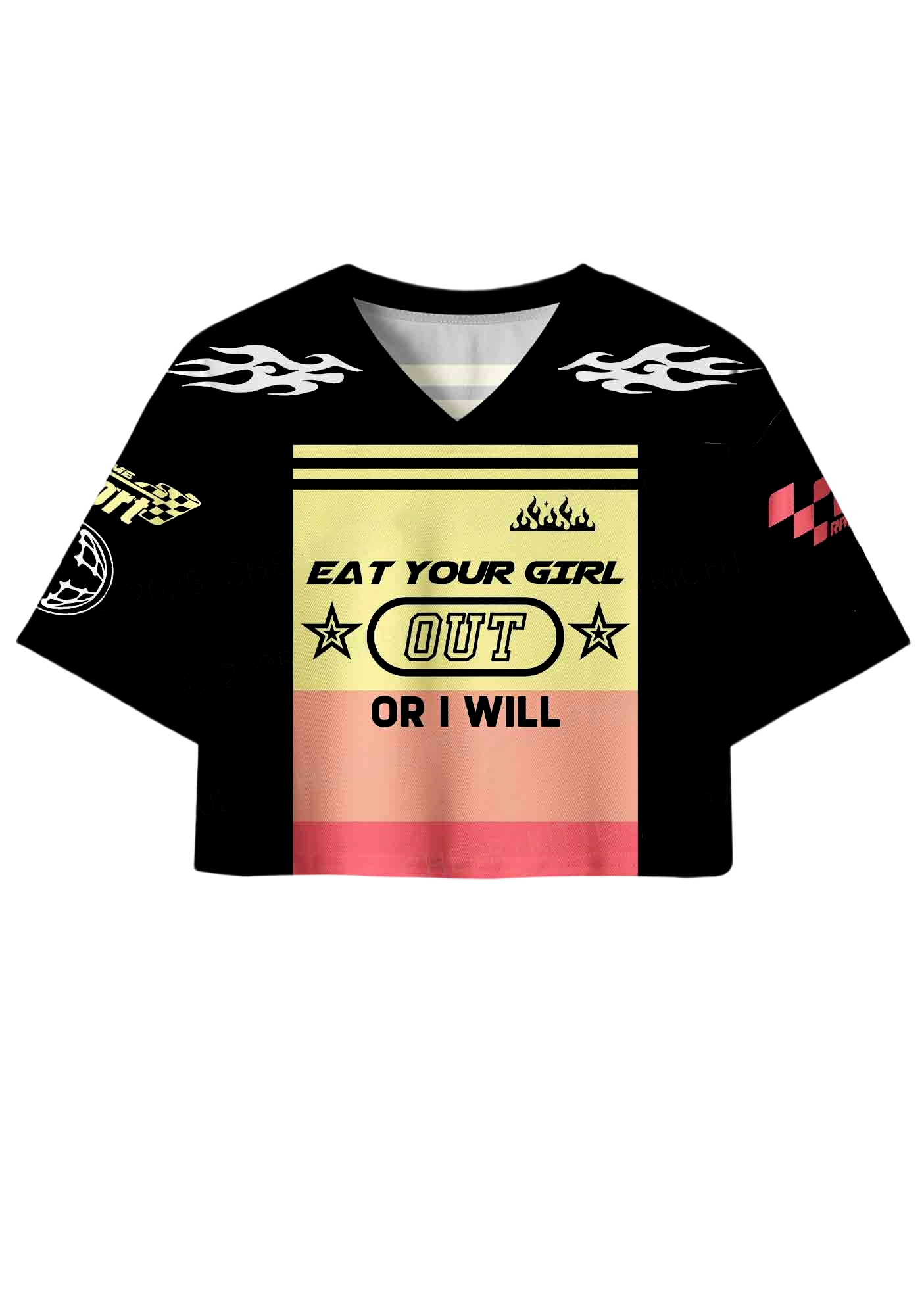 Eat your girl Y2K Crop Sport Jersey Shirts
