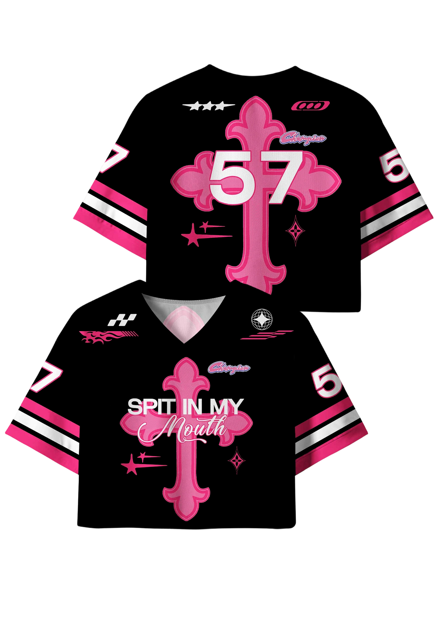 Spit In My Mouth Y2K Crop Sport Jersey Shirts