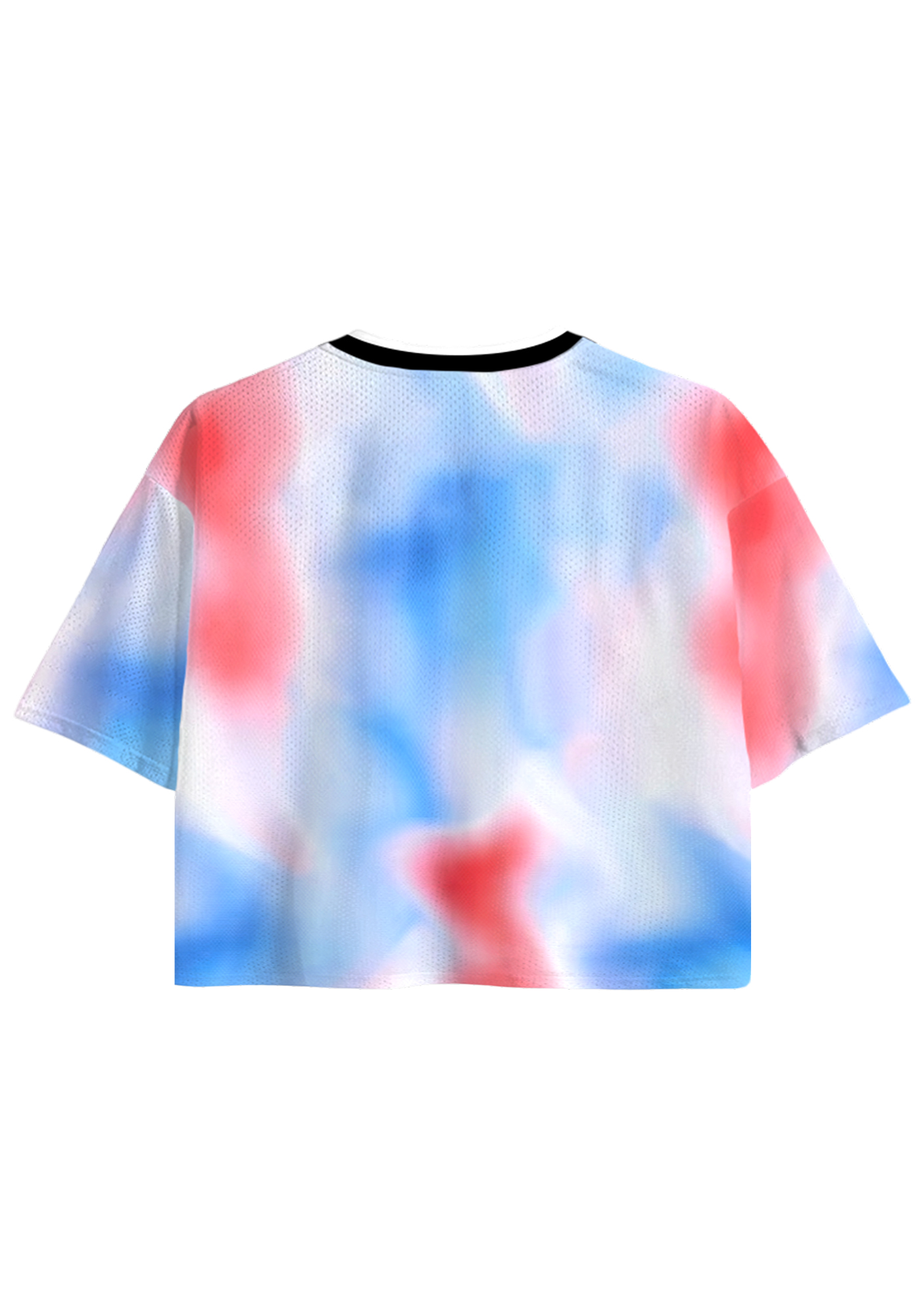 Red White Blue Tie Dye USA 2026 World Cup Cropped Mesh Jersey Shirt
