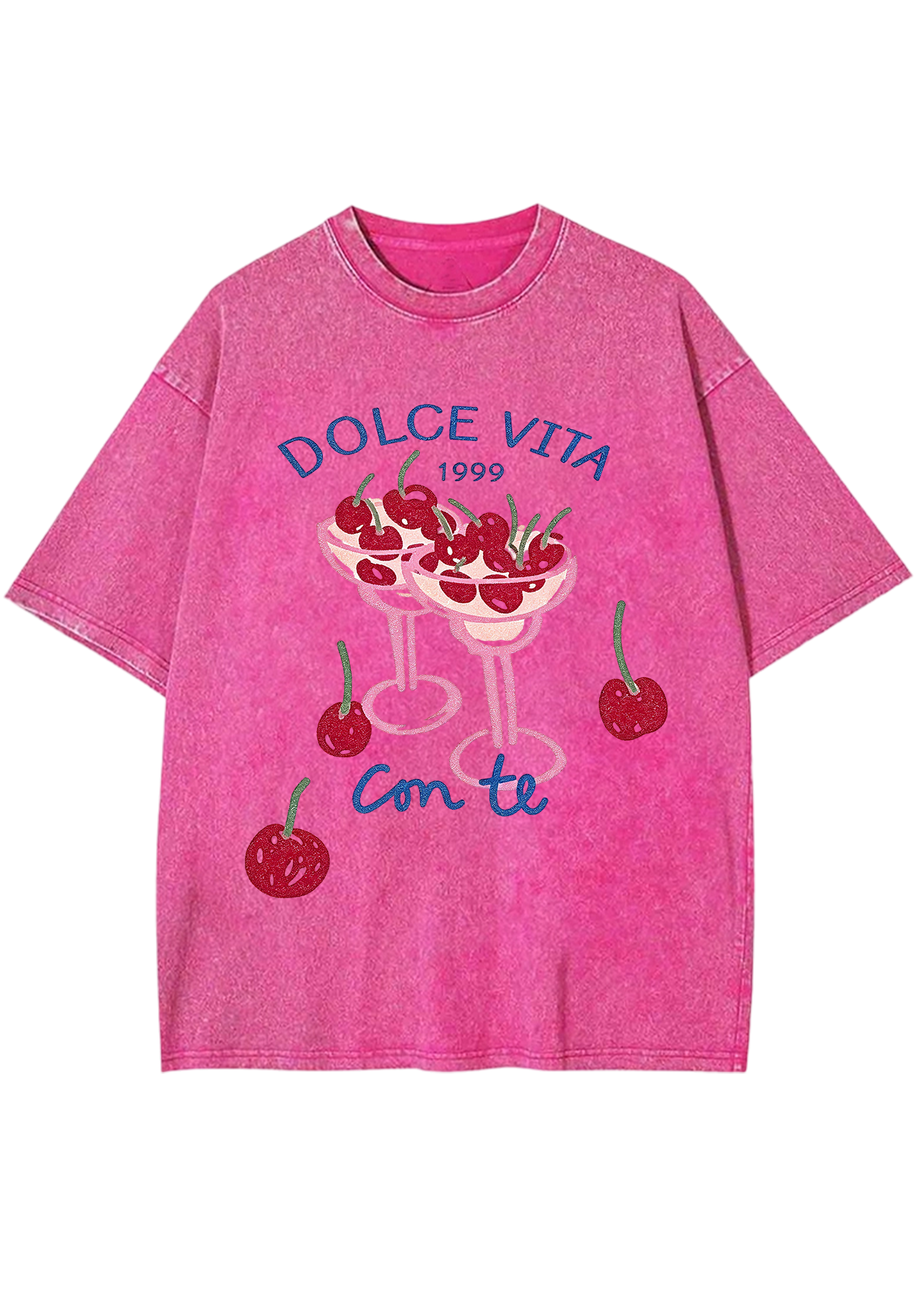 Dolce Vita 1999 Cherry Cocktail Glass Washed Tee