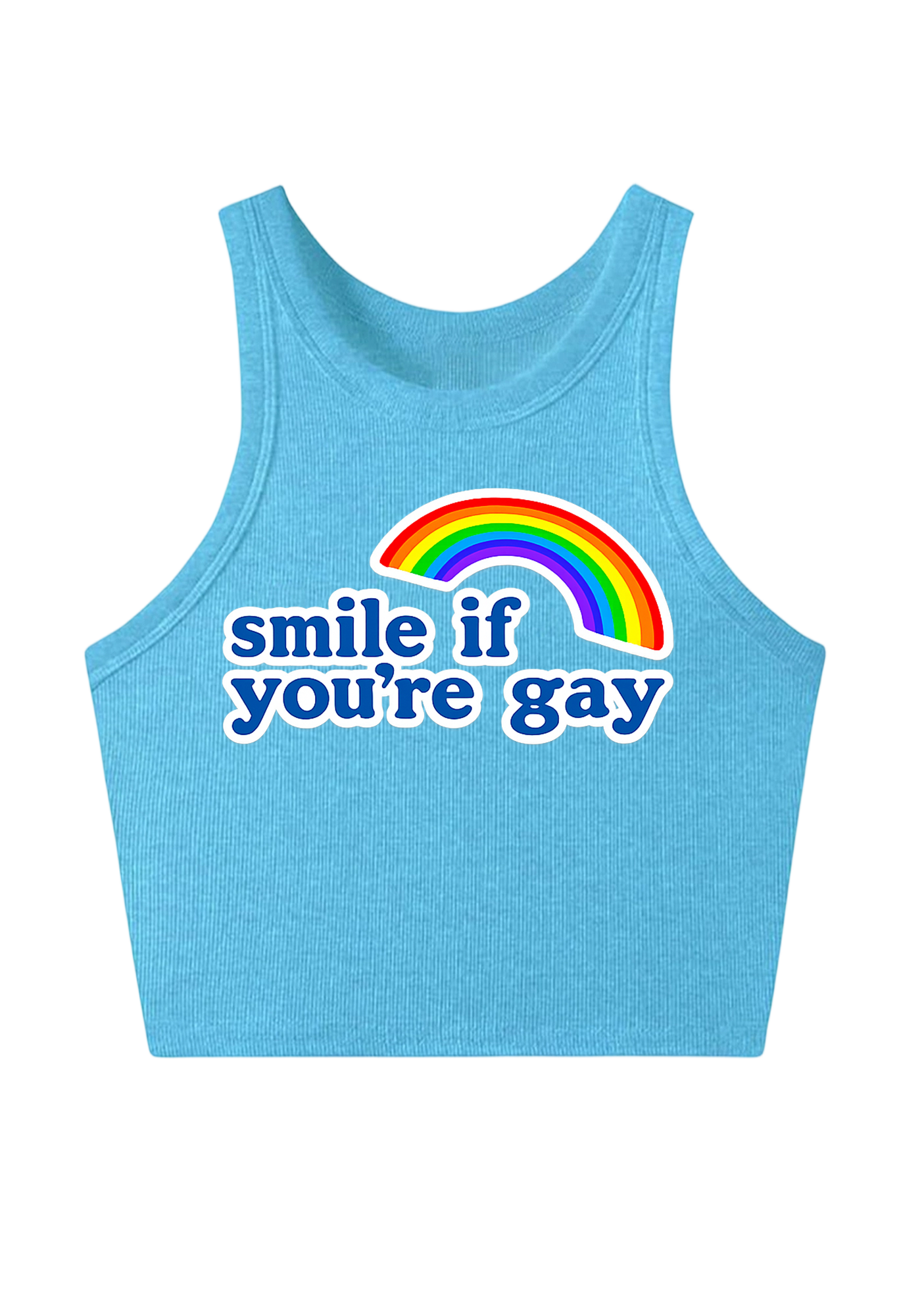 Smile If You're Gay Y2K Crop Tank Top
