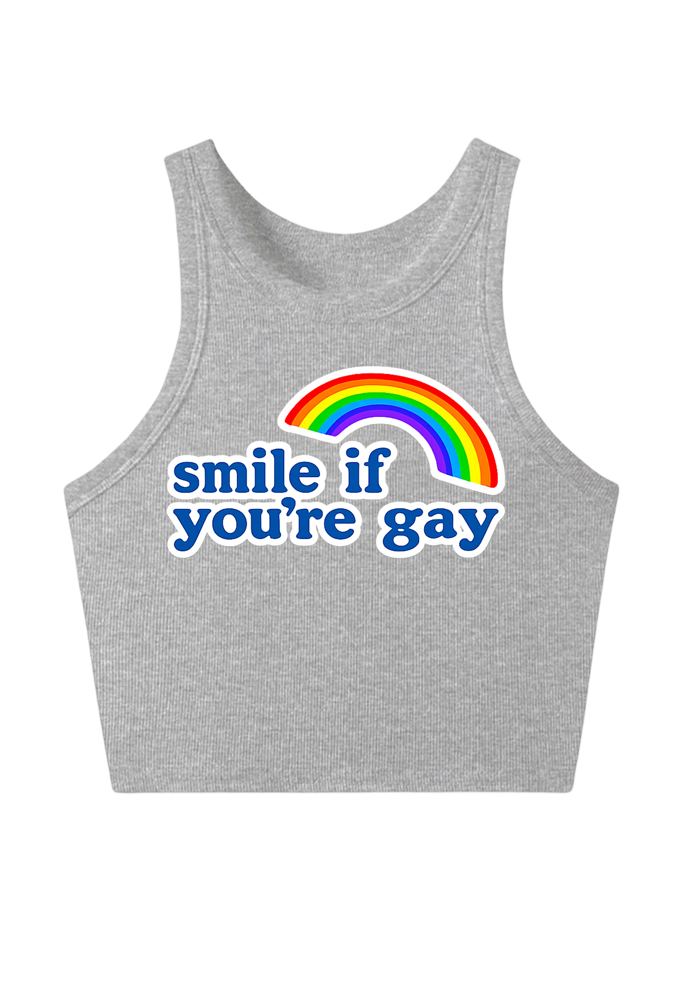 Smile If You're Gay Y2K Crop Tank Top