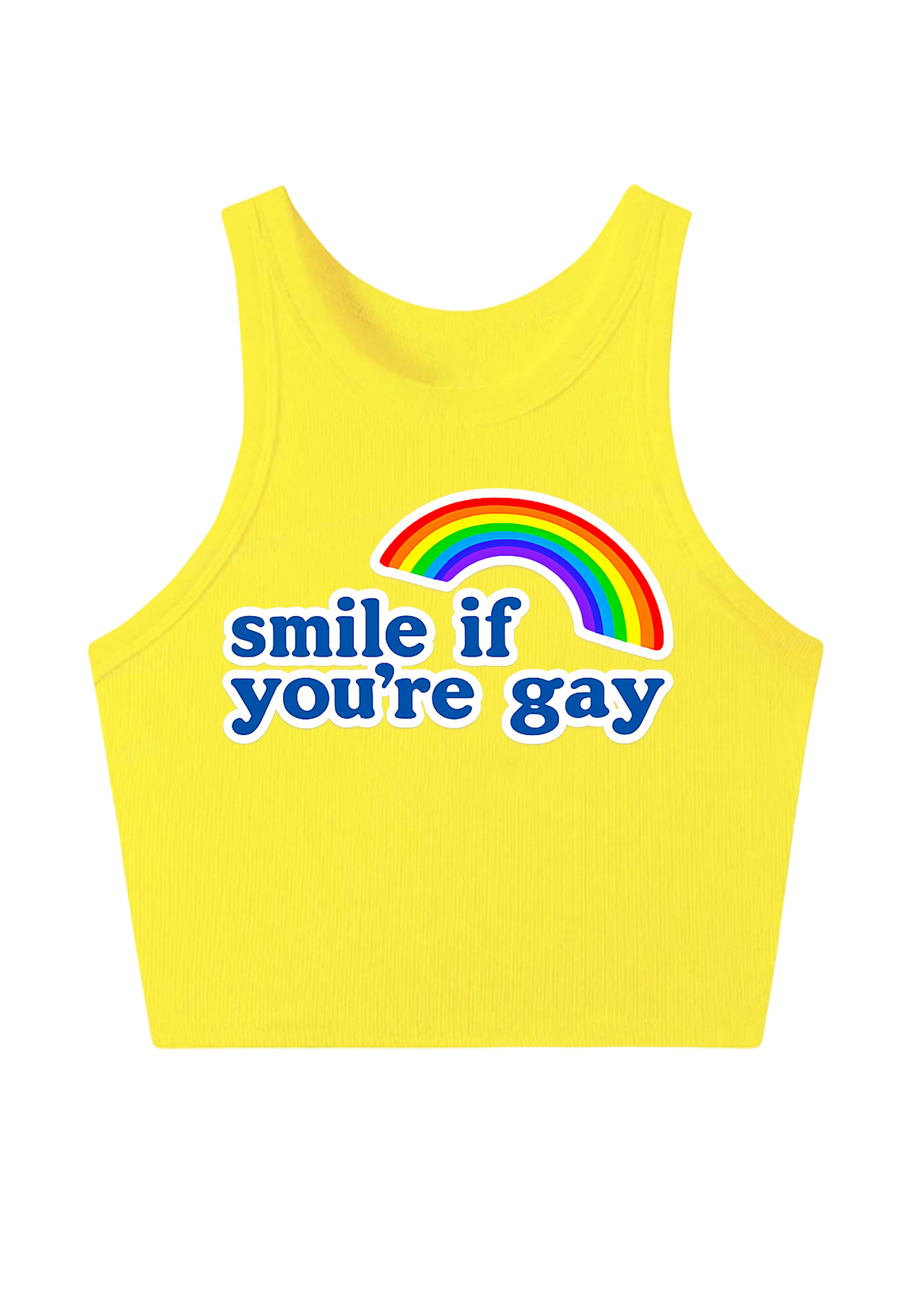 Smile If You're Gay Y2K Crop Tank Top