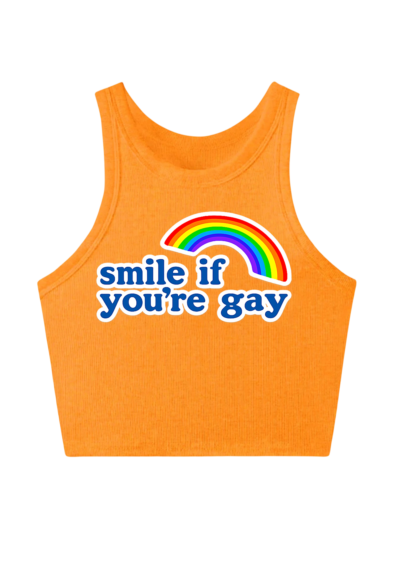 Smile If You're Gay Y2K Crop Tank Top