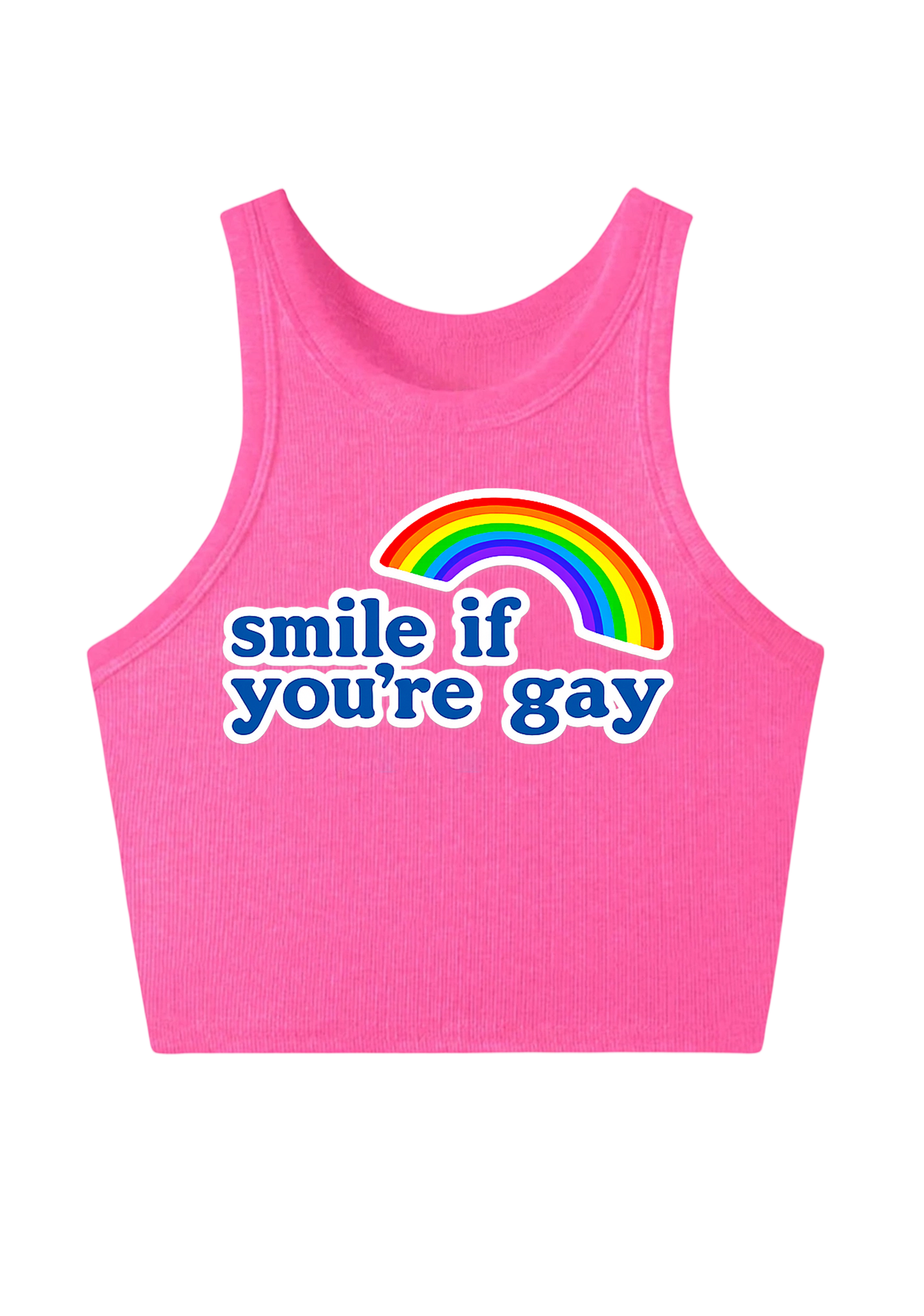 Smile If You're Gay Y2K Crop Tank Top