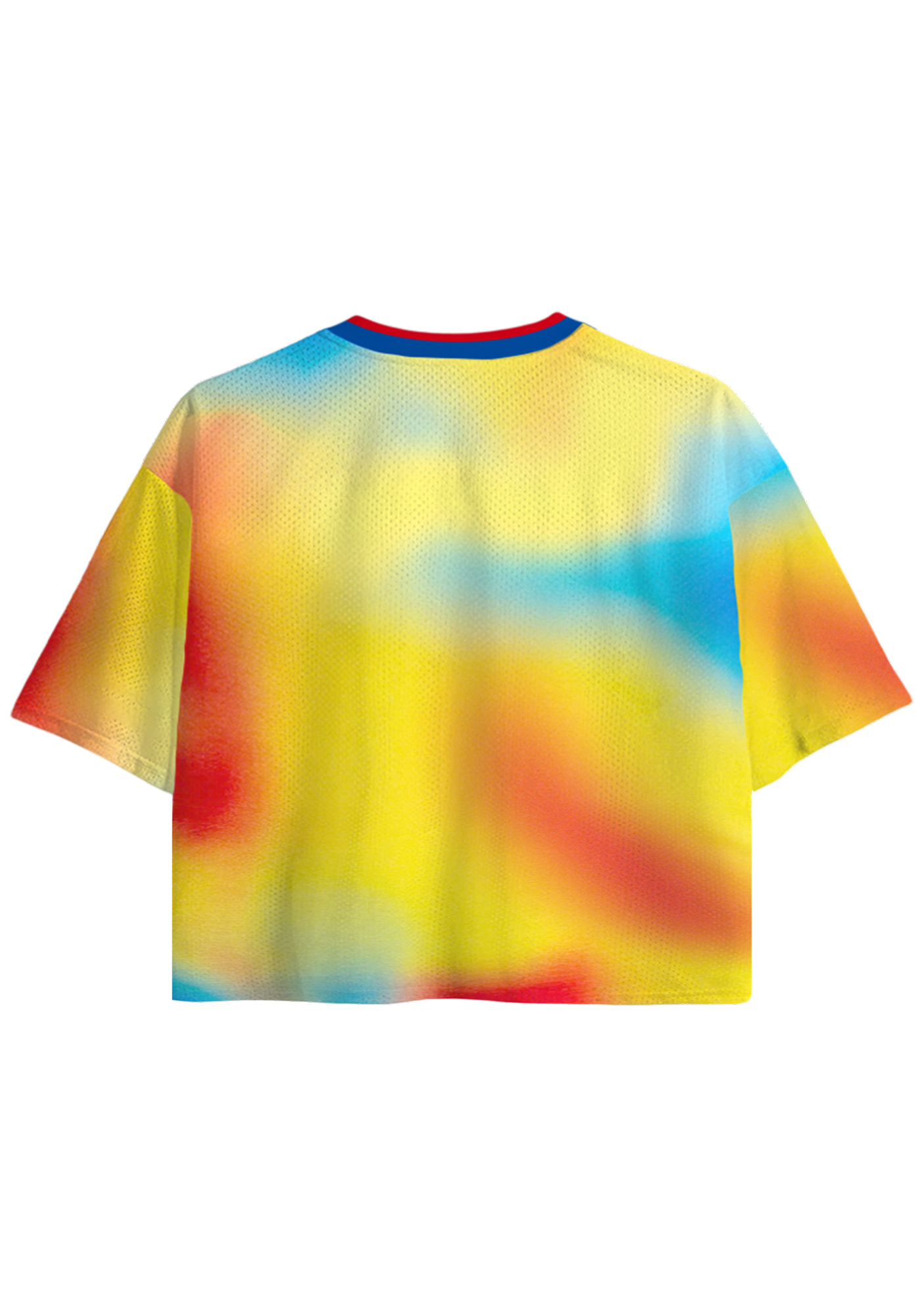 Colombia #26 Blur Tie Dye Cropped Mesh Jersey Shirt