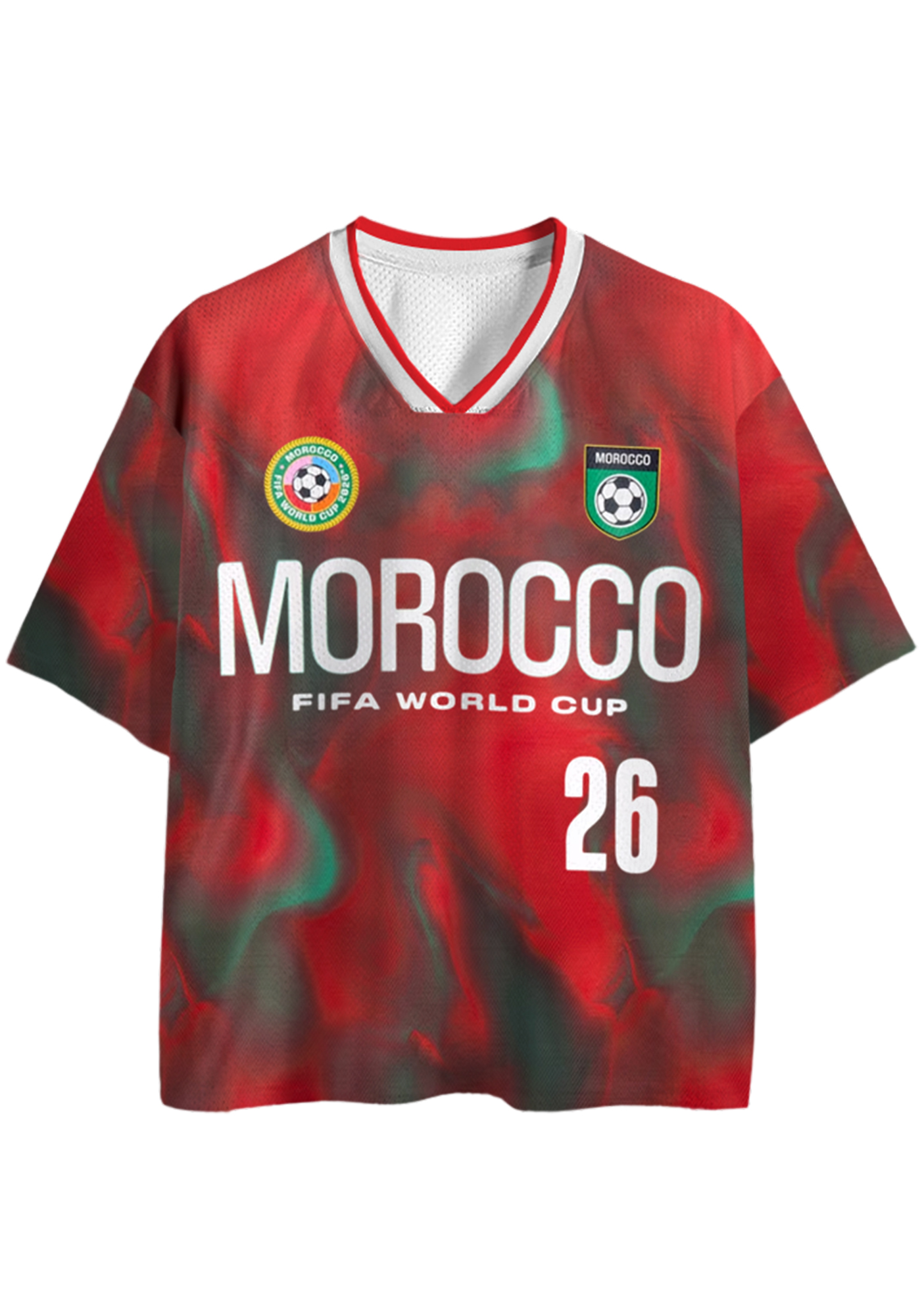 Morocco Tie Dye 2026 World Cup Mesh Jersey Shirts