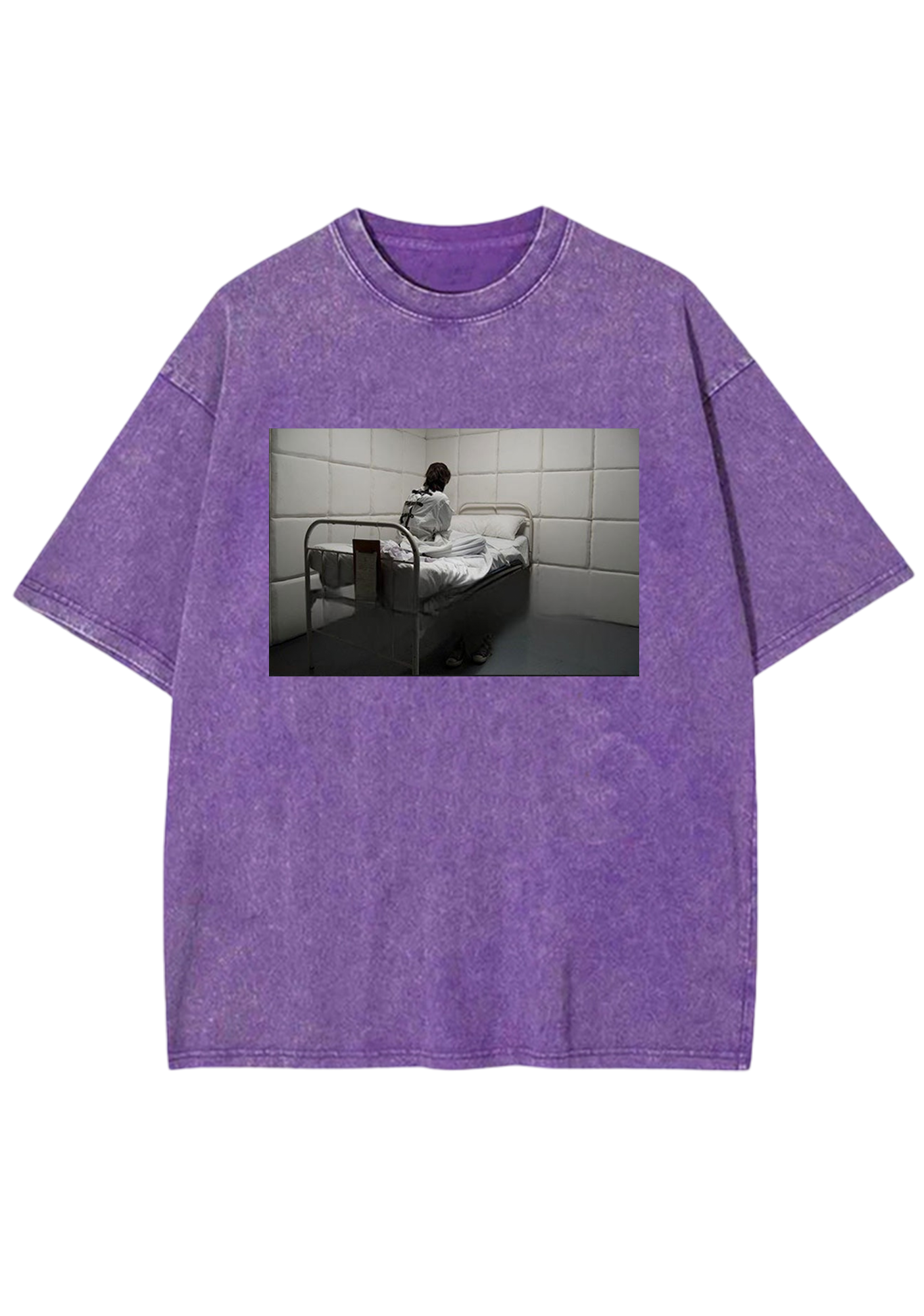 Mental Ward Blue Y2K Washed Tee