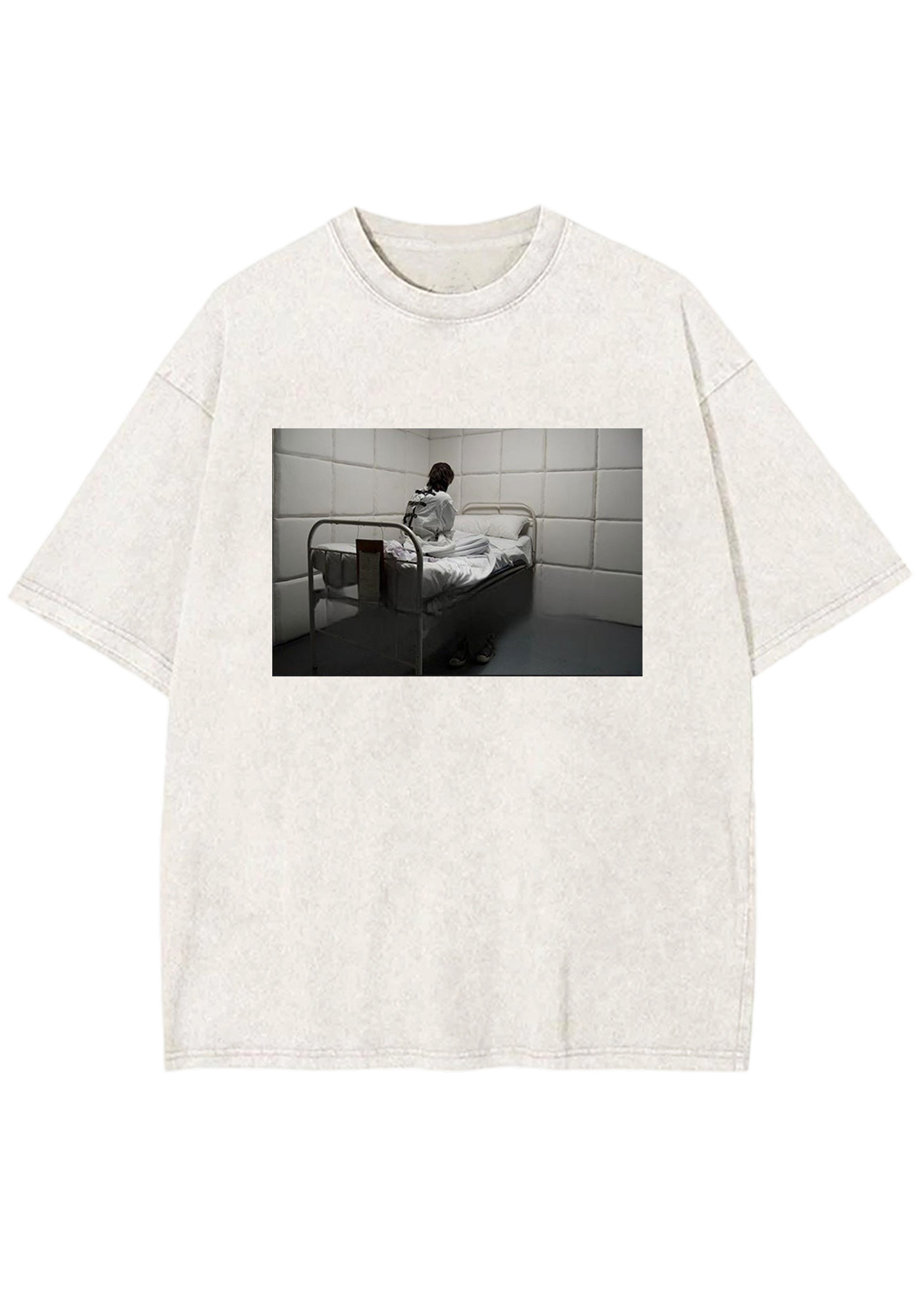 Mental Ward Blue Y2K Washed Tee
