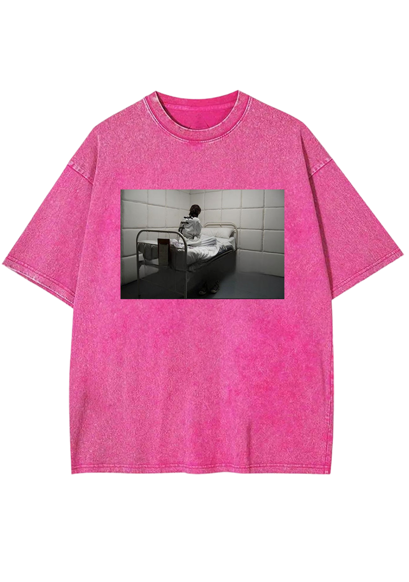 Mental Ward Blue Y2K Washed Tee