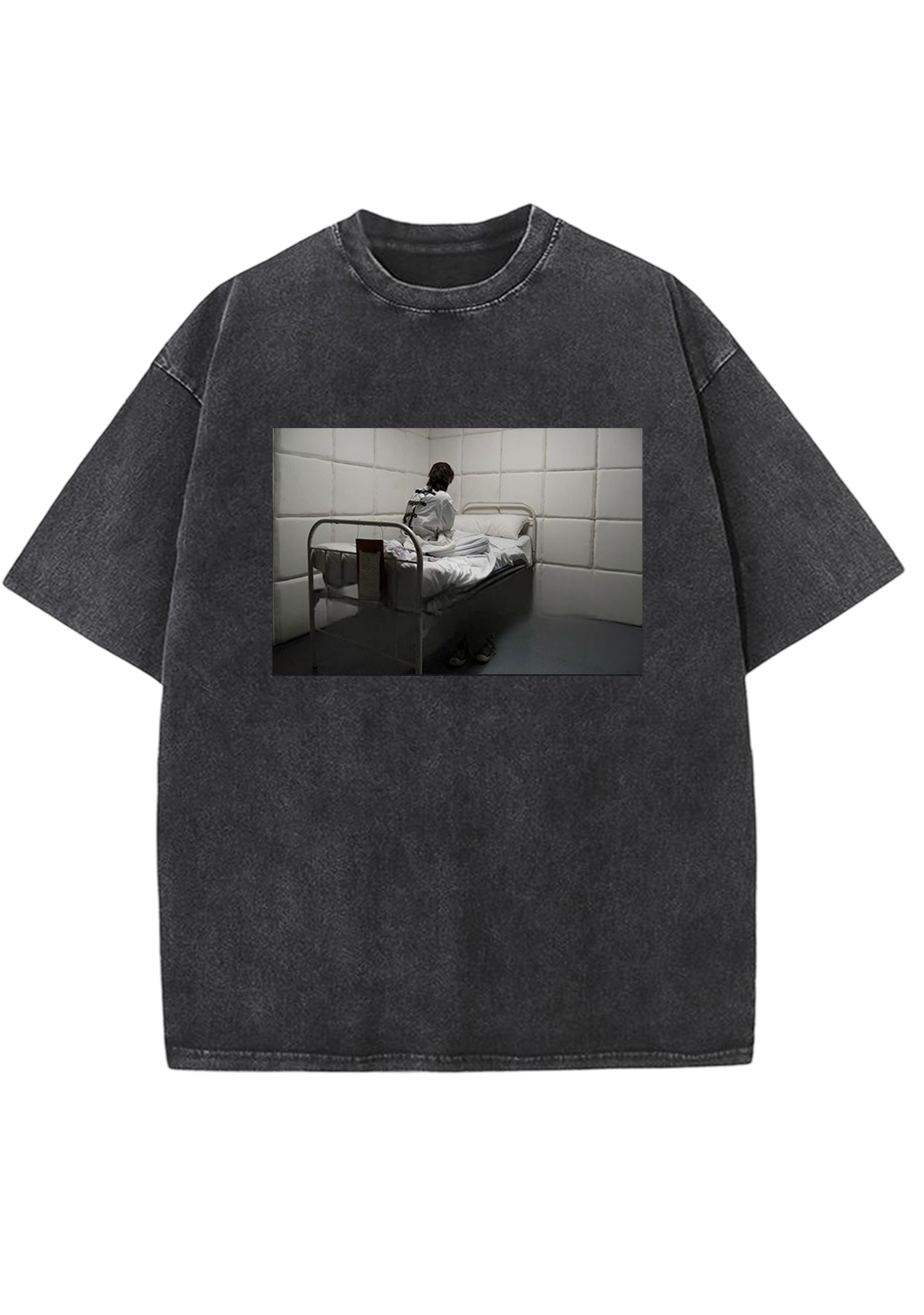 Mental Ward Blue Y2K Washed Tee