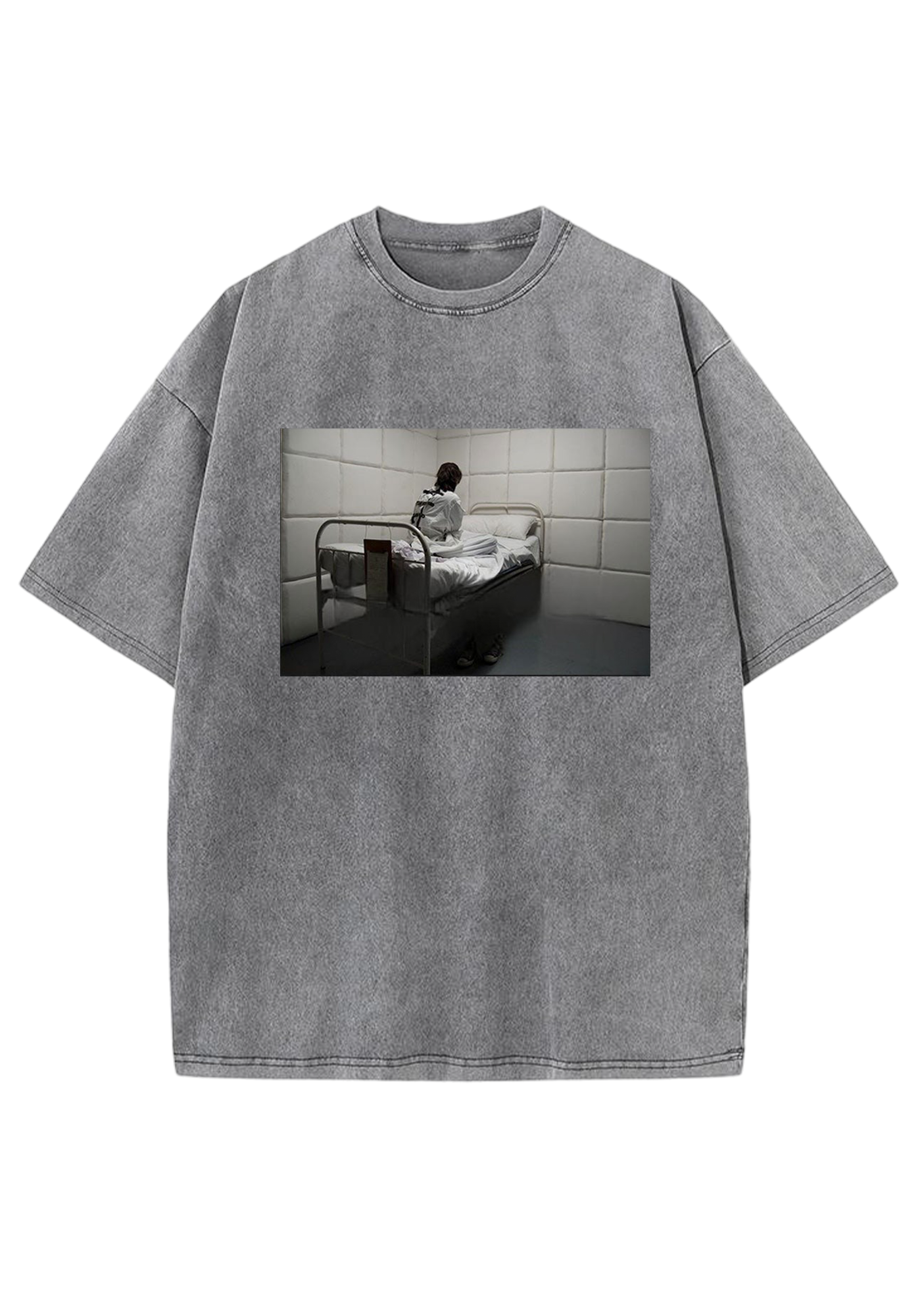 Mental Ward Blue Y2K Washed Tee
