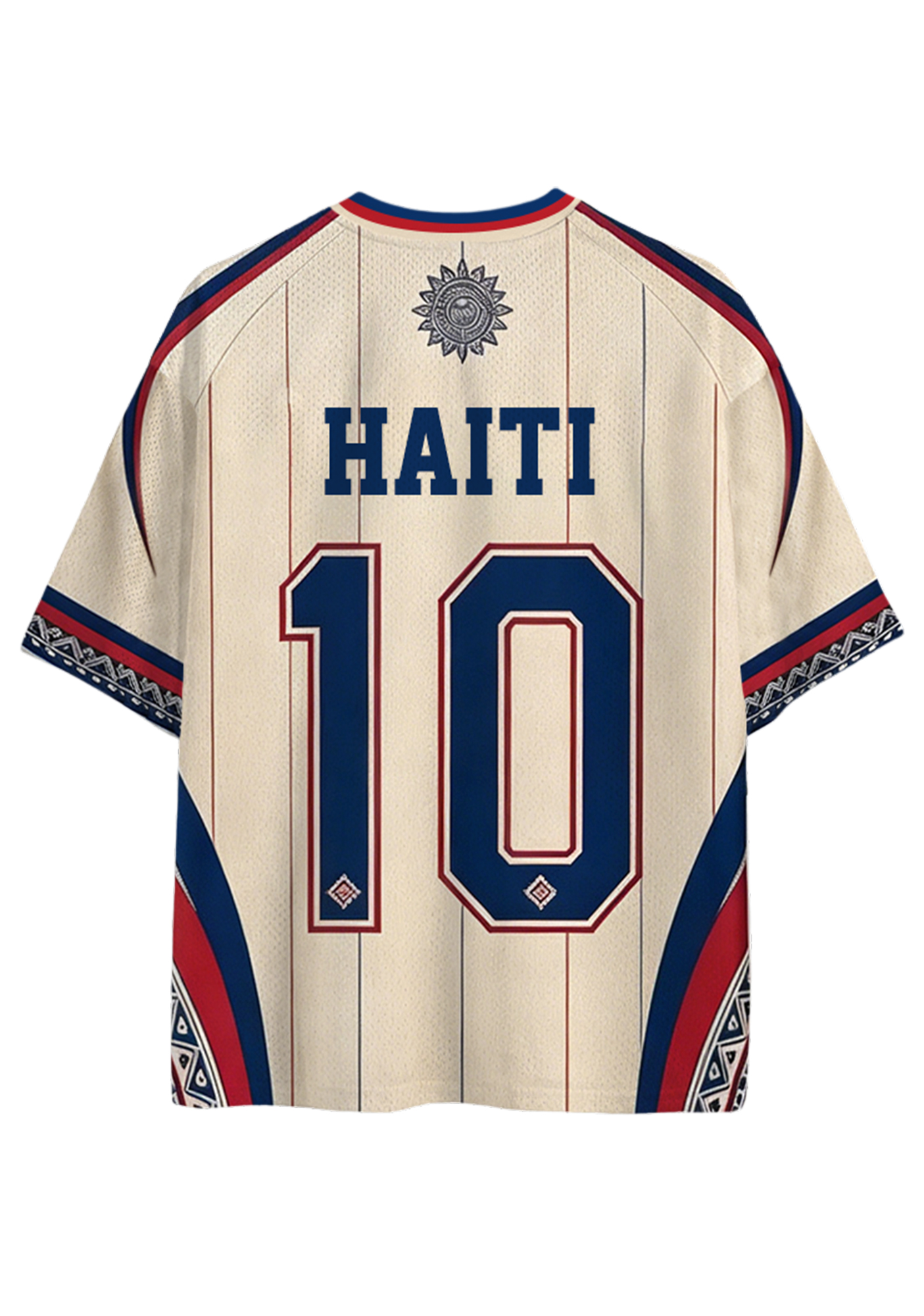 Haitian National Emblem Palm Tree Mesh Jersey Shirts