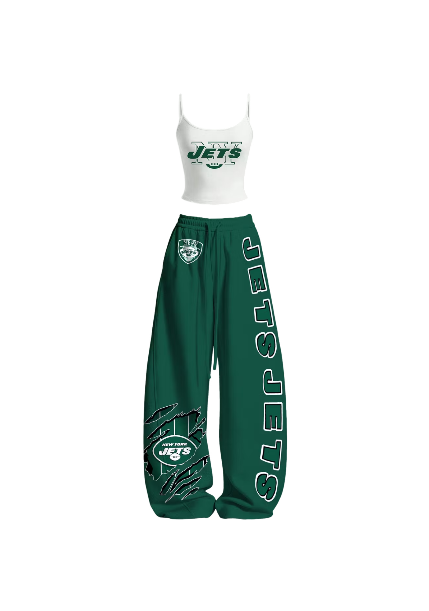 New York Jets NY Claw Rip Tops & Elasticated Trousers Two-Piece Set
