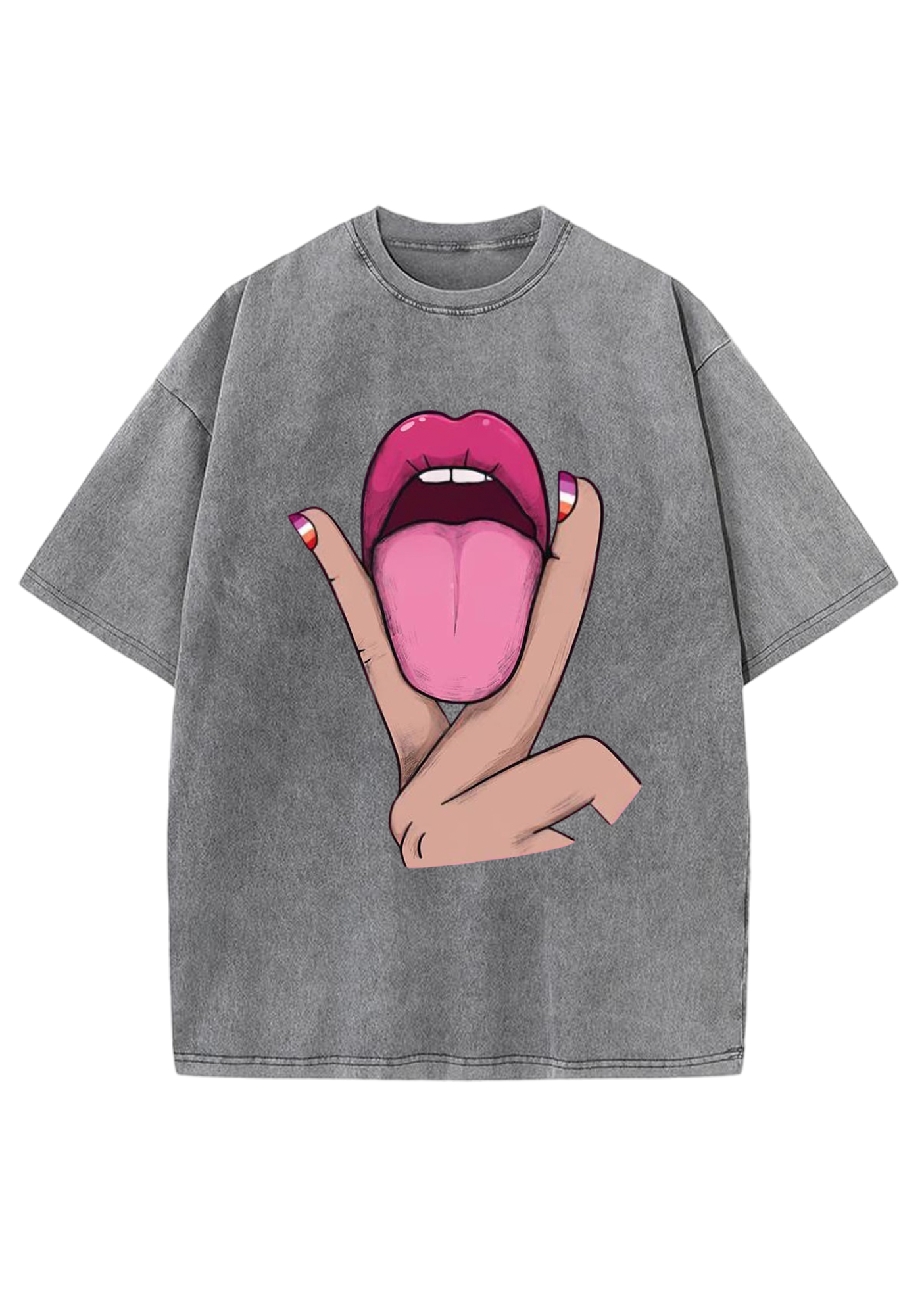 Tongue Vibe Y2K Washed Tee