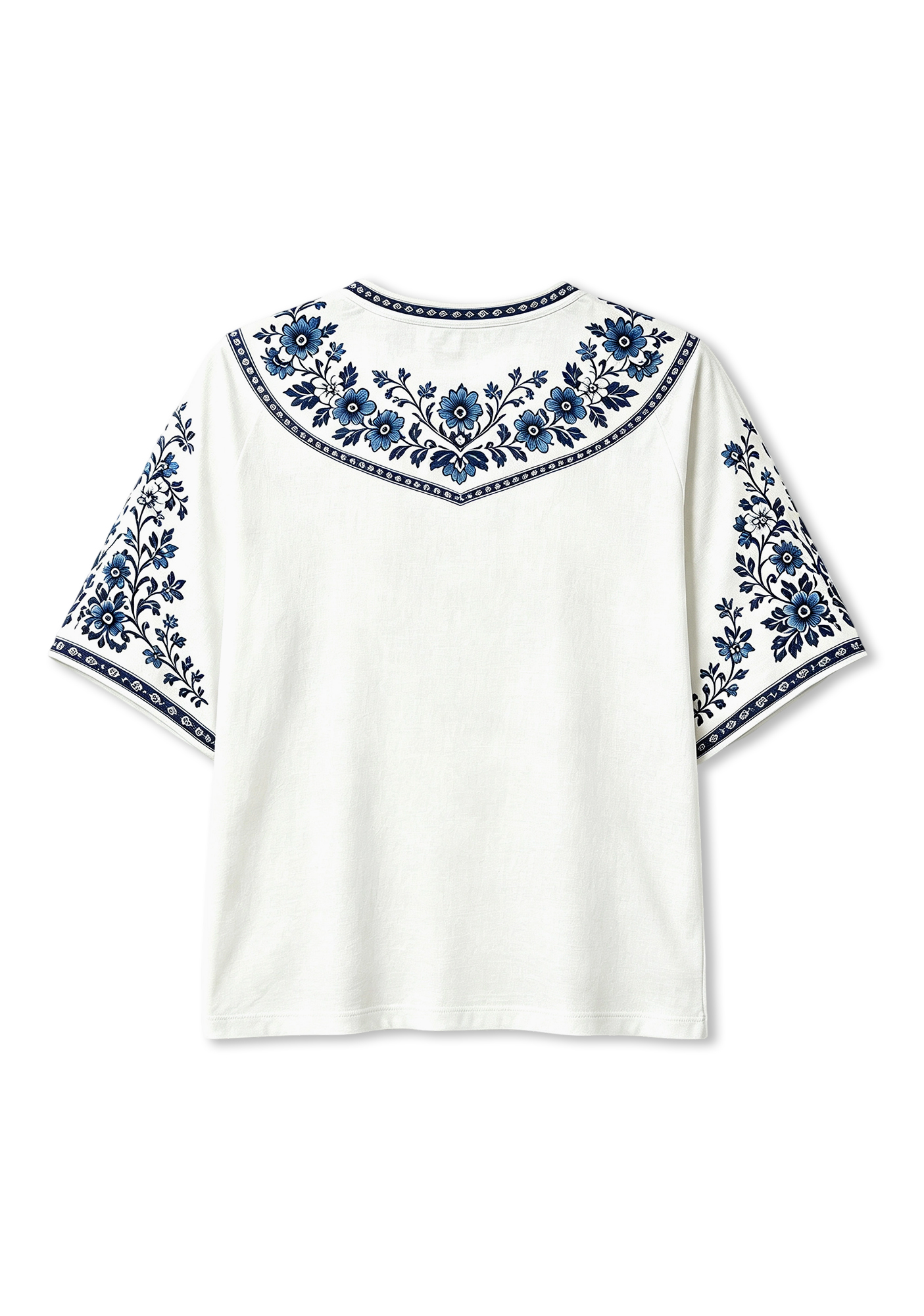 Boho Floral Border Toronto Argonauts V-Neck Blouse
