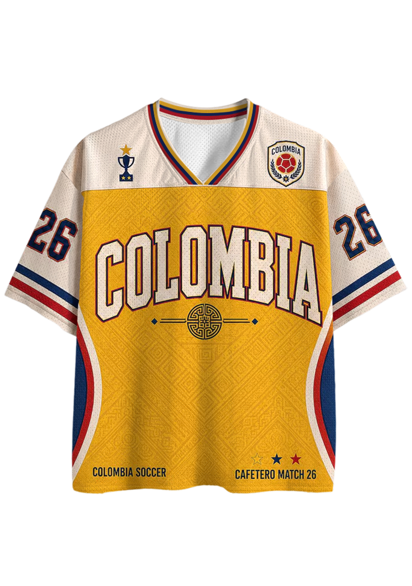 Colombia Cafetero Match 26 Retro Mesh Jersey Shirts