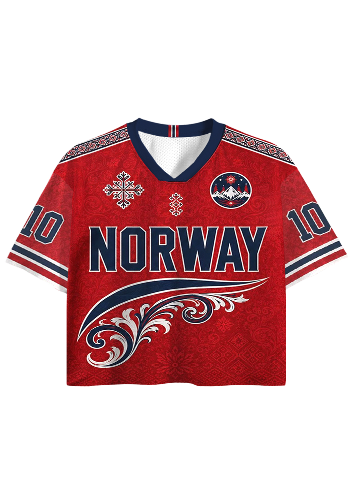 Norway Country Cropped Mesh Jersey Shirt