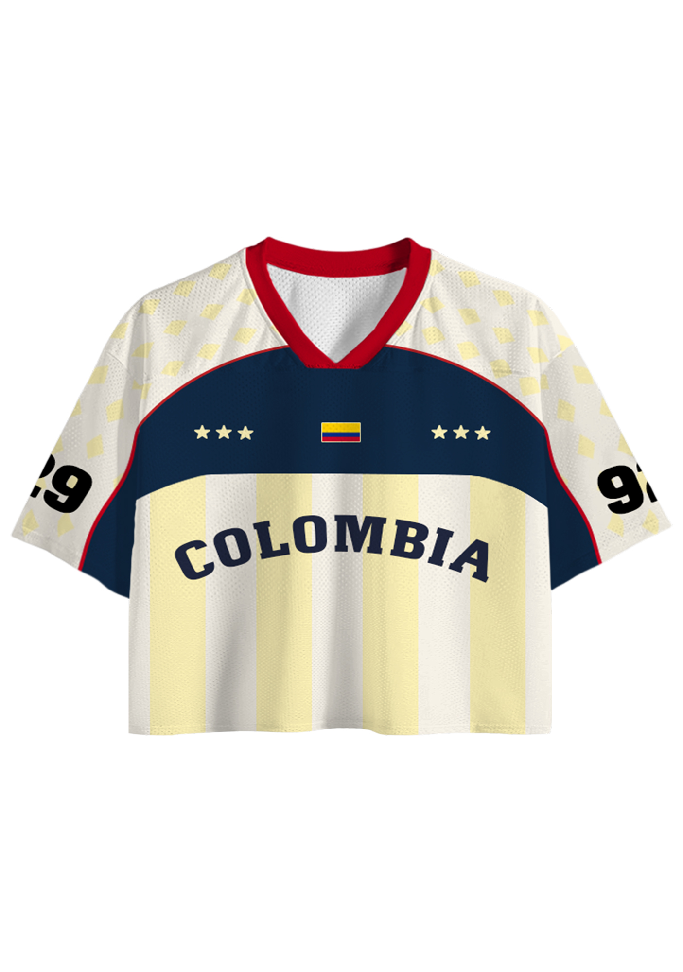 Vintage Colombia National Team Cropped Mesh Jersey Shirt